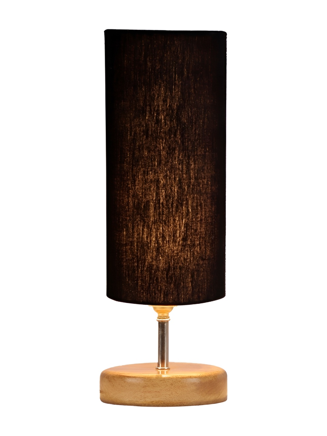 

Aura Black & Brown Cylinder Shaped Wooden Table Lamp