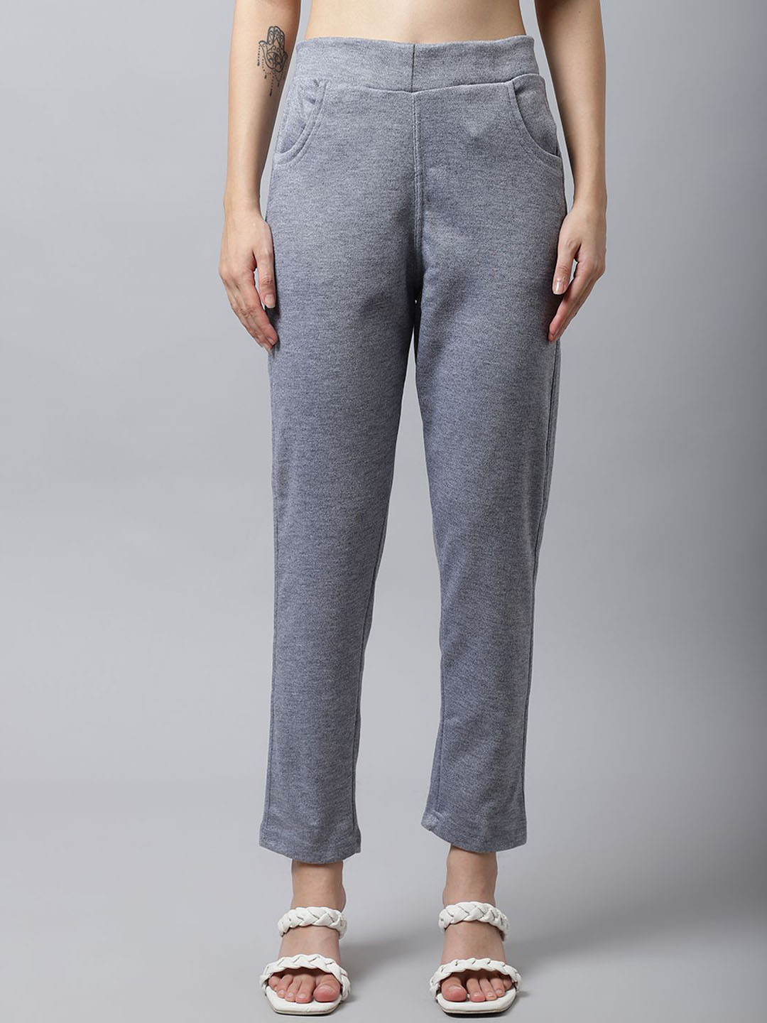 

Valles365 by S.C. Women Solid Plus Woolen Jeggings, Grey