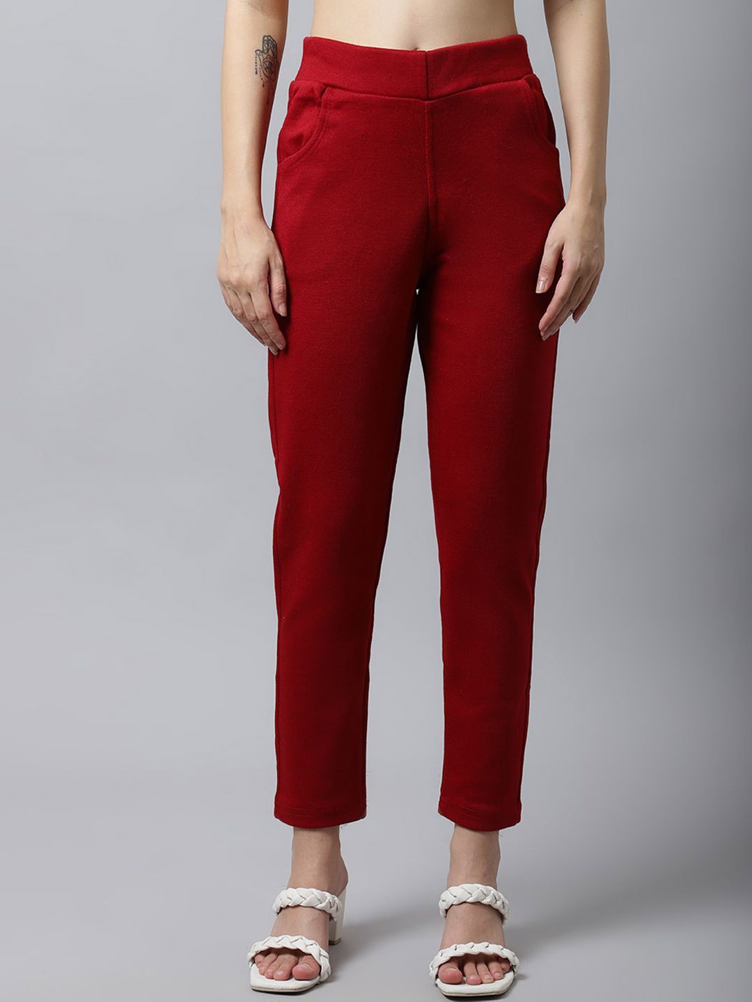

Valles365 by S.C. Women Regular Fit Jeggings, Maroon