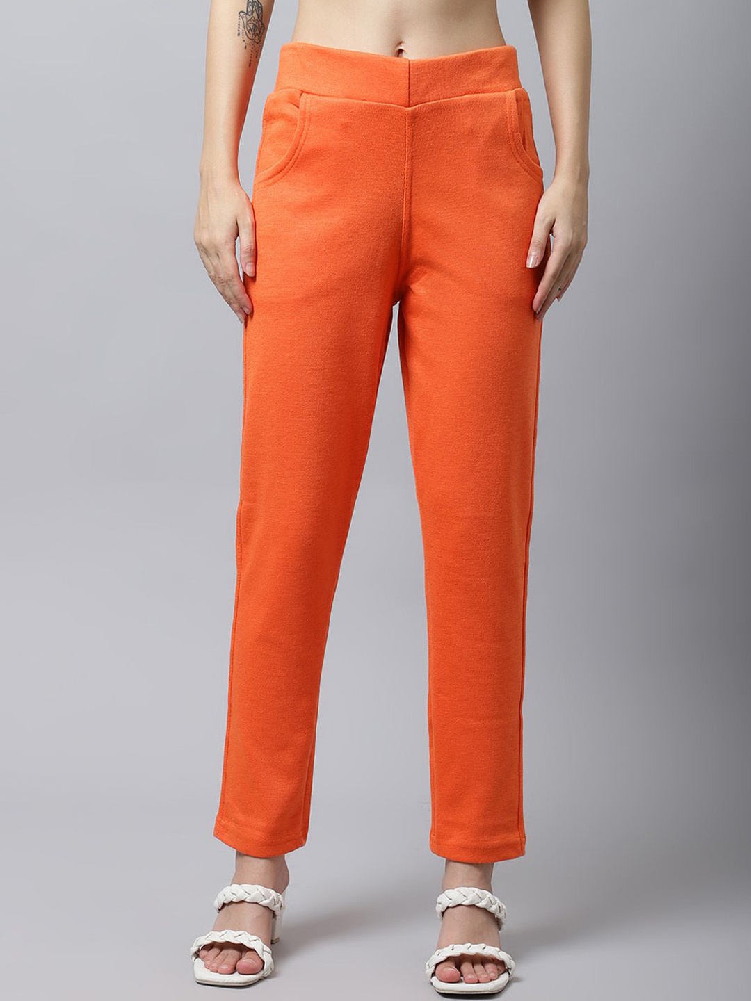 

Valles365 by S.C. Woolen Mid Rise Jeggings, Orange