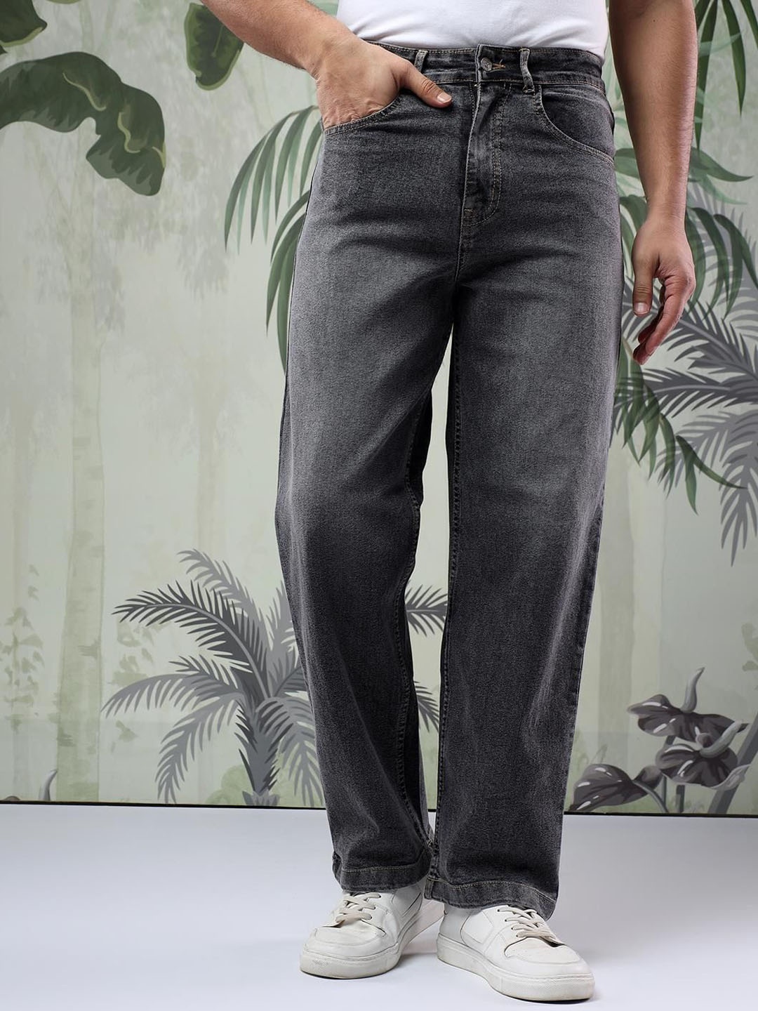 

Kotty Men Regular Fit Low-Rise Stretchable Jeans, Grey