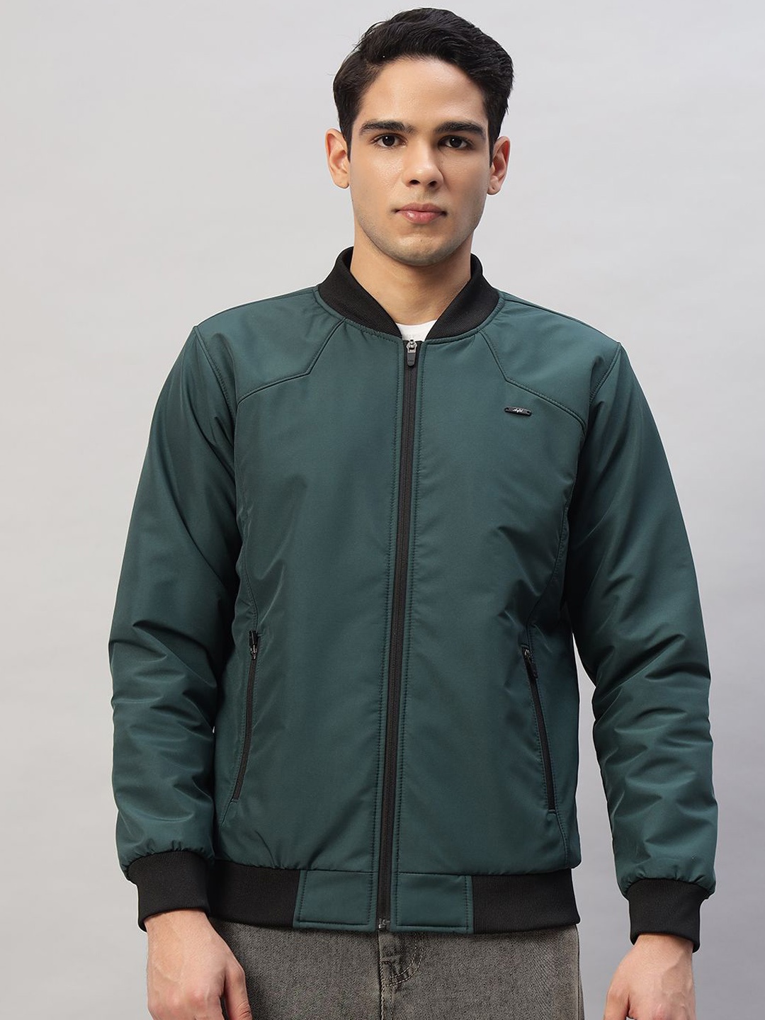 

AR-FIT Men Polyester Water Resistant Open Front Jacket, Turquoise blue