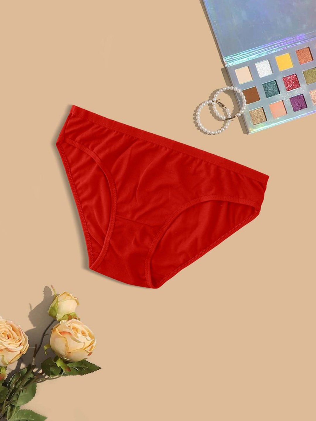 

SHREE GANESH FASHION Pack Of 2 High Rise Hipster Briefs UG-1003-RD-RD-02 S, Red