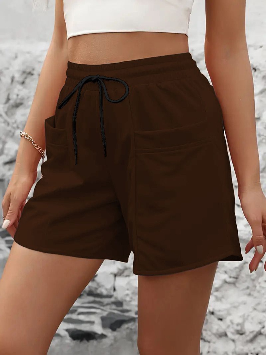 

classy fashion Women Shorts, Brown