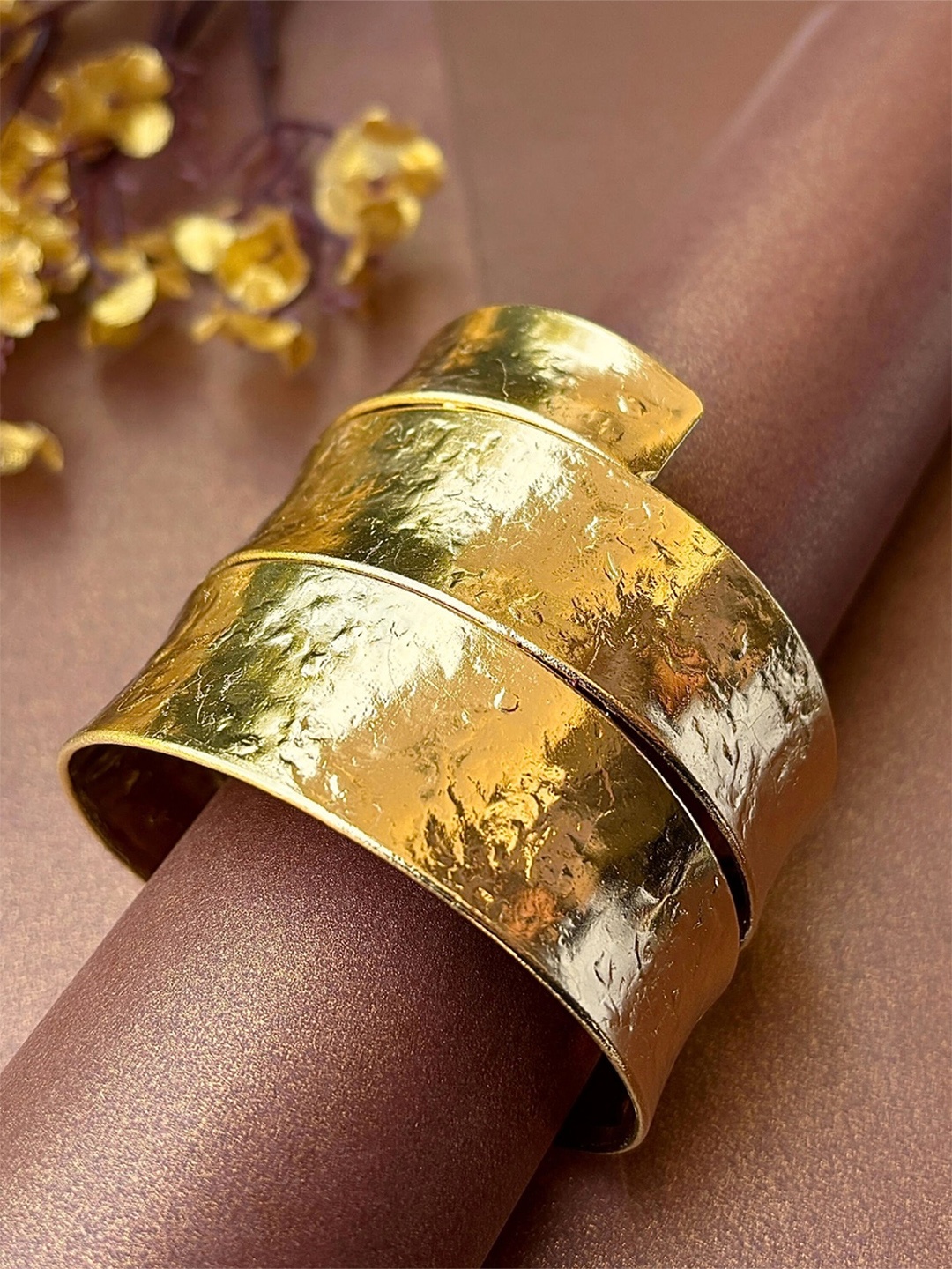 

UnfoldSelf Adjustable Brass Handcuff, Gold