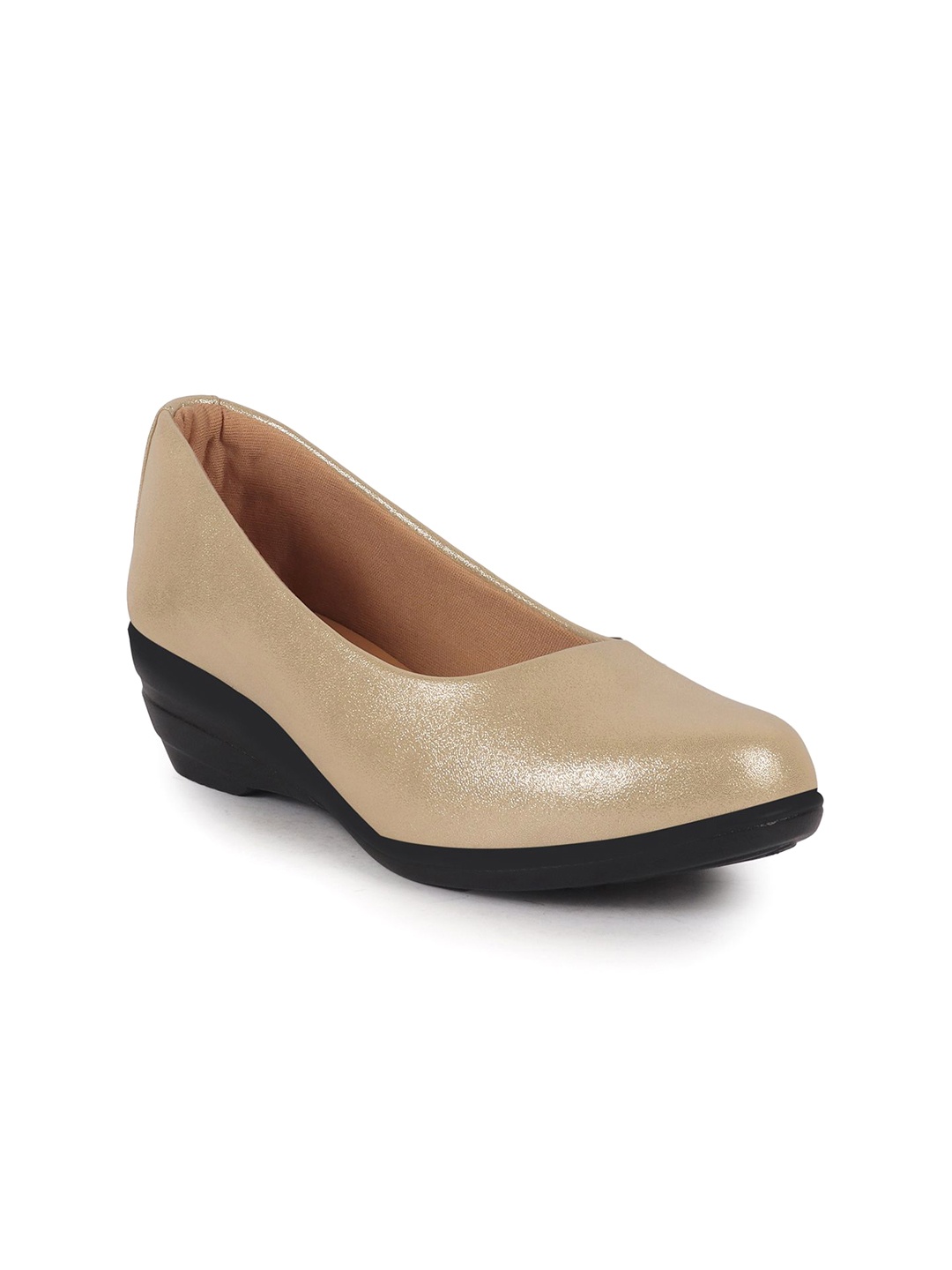 

FAUSTO PU Flatform Sandals with Laser Cuts, Gold