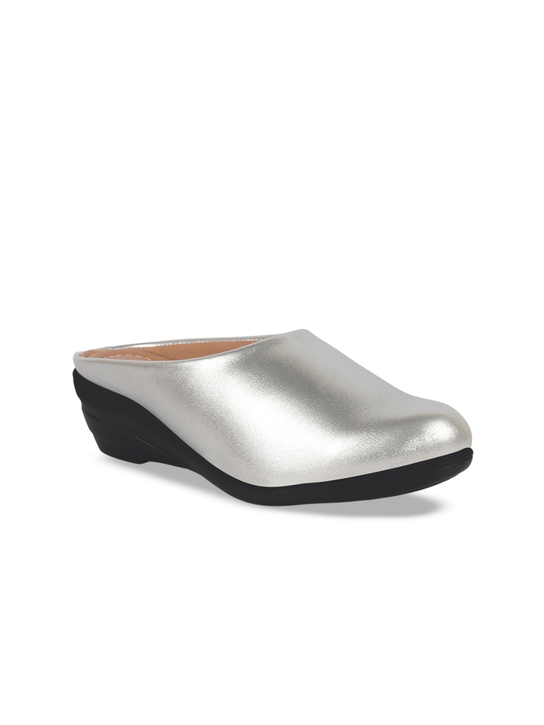 

FAUSTO Women Textured PU Slip-On Sneakers, Silver