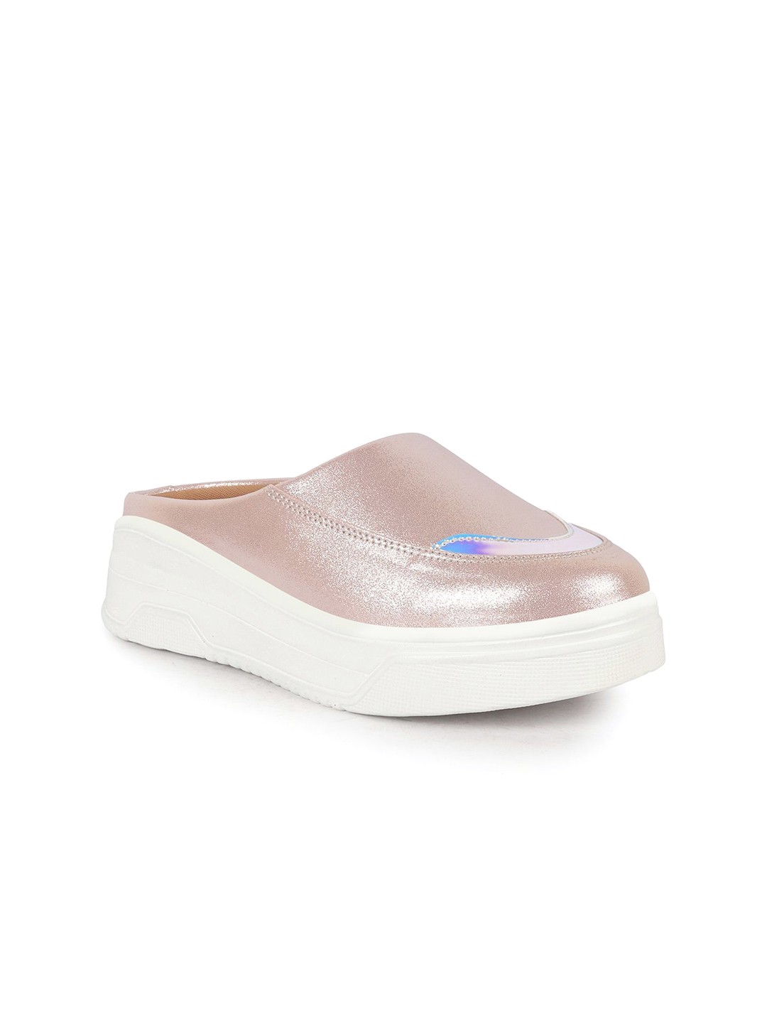 

FAUSTO Women Textured PU Slip-On Sneakers, Pink