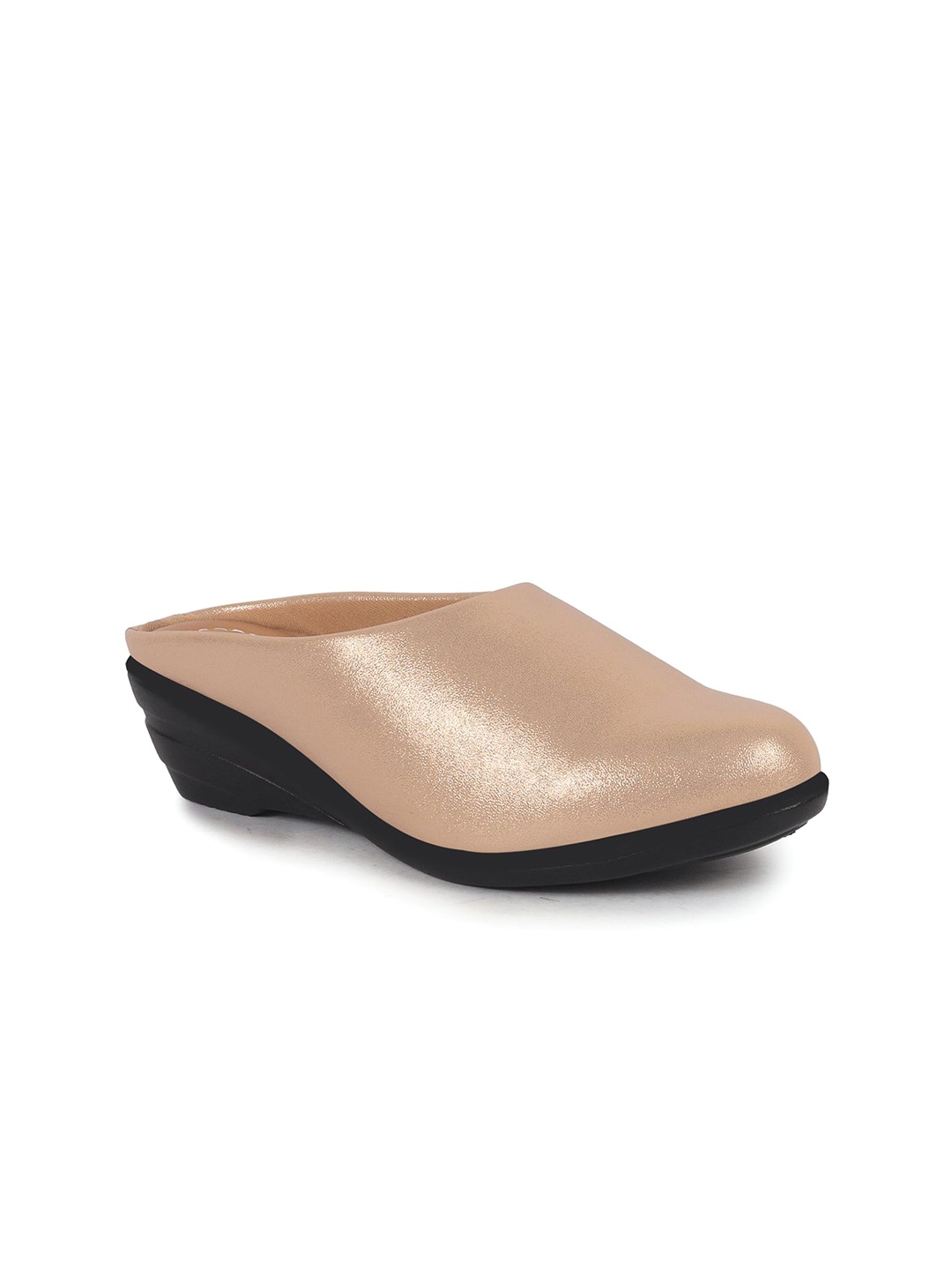 

FAUSTO Women Textured PU Slip-On Sneakers, Rose gold