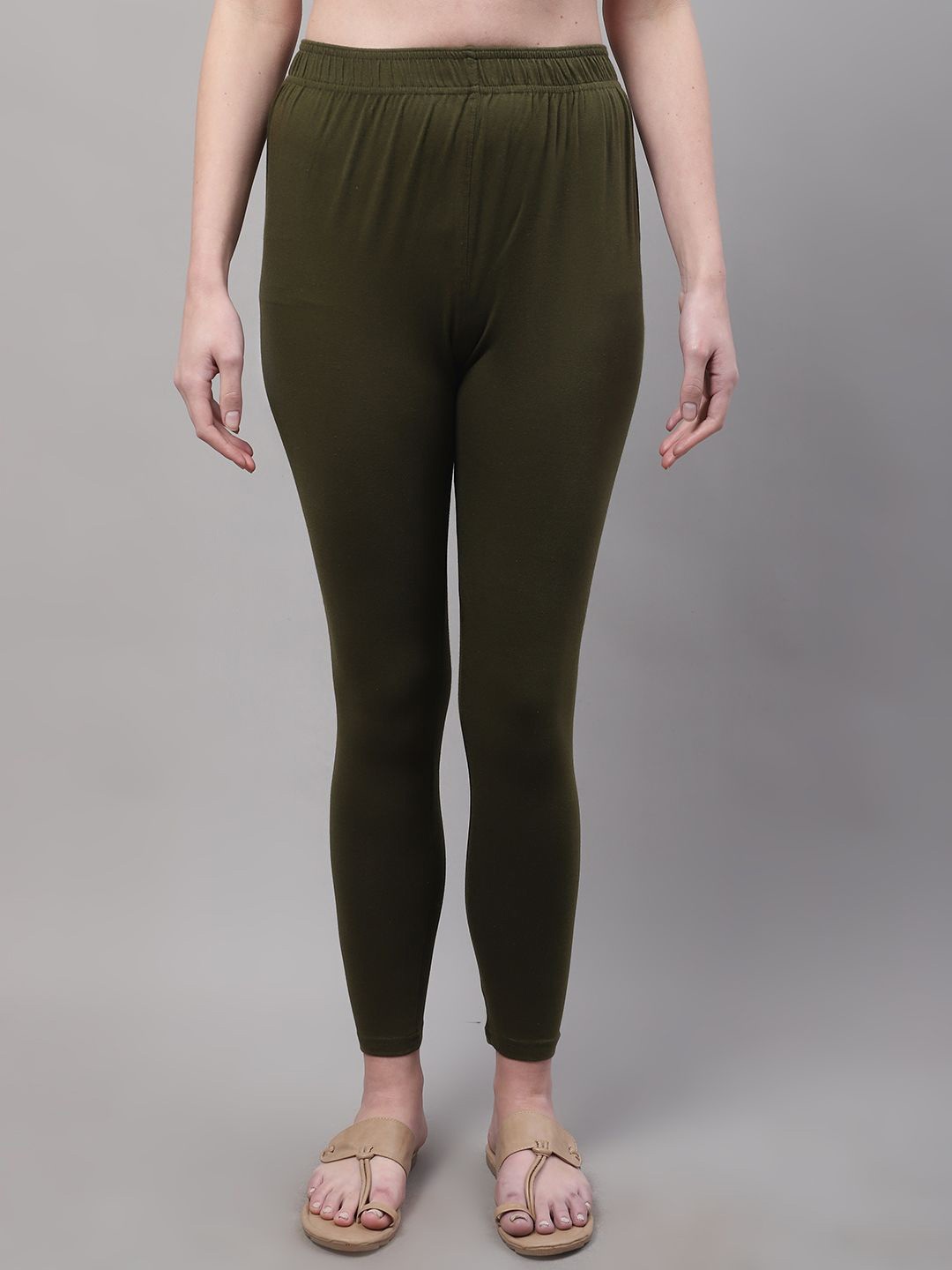 

Valles365 by S.C. Women Ankle-Length Leggings, Olive