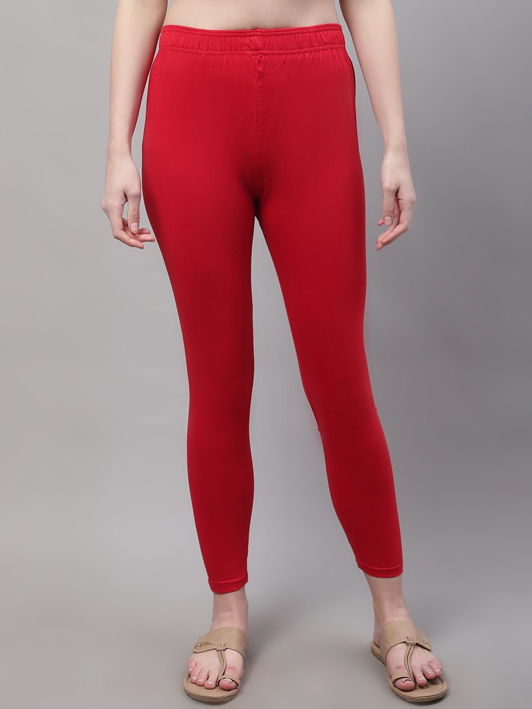 

Valles365 by S.C. Women Ankle-Length Leggings, Red