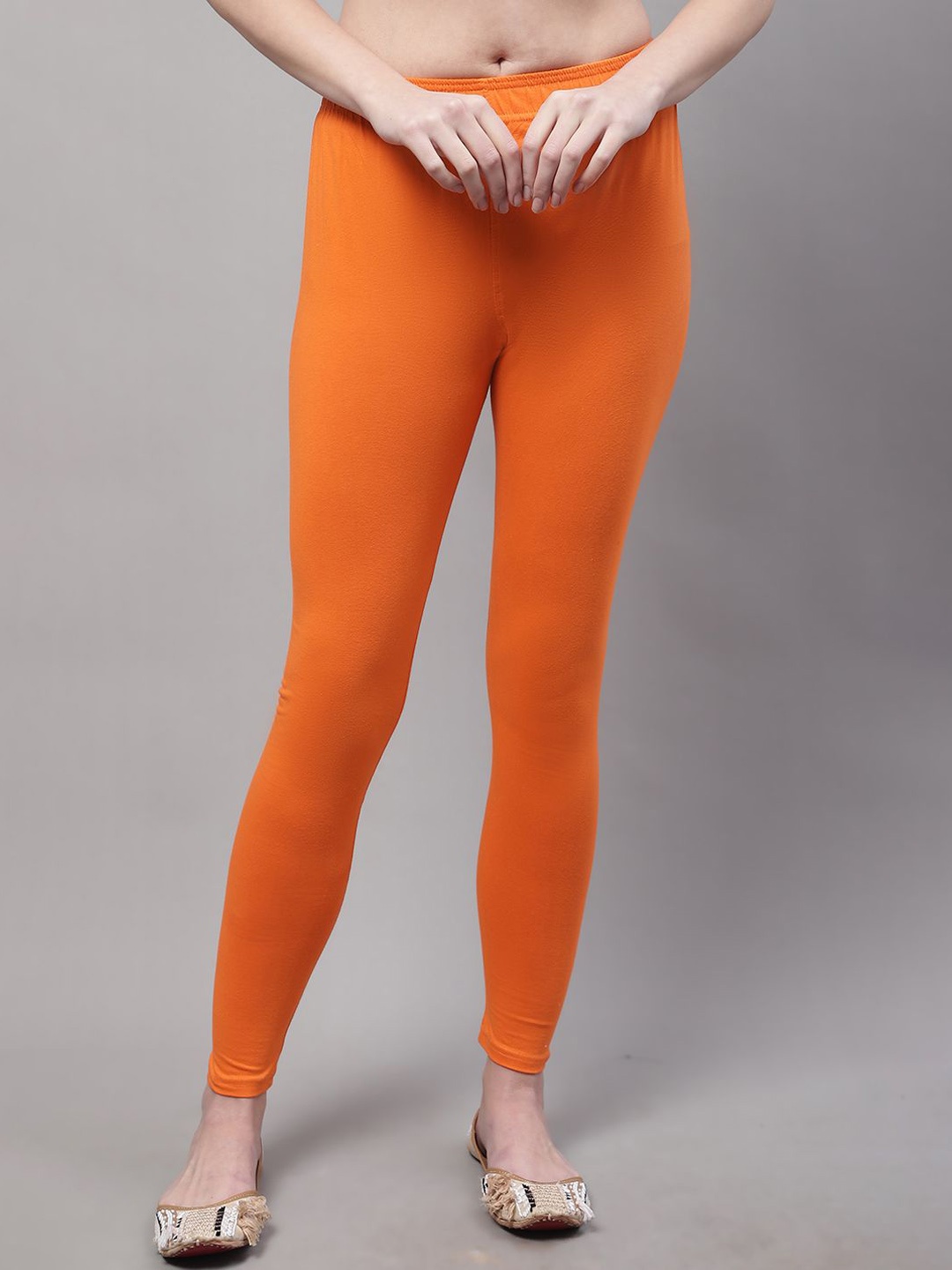 

Valles365 by S.C. Women Cotton Lycra Plus Leggings, Orange