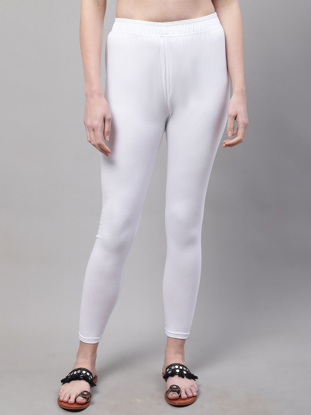 

Valles365 by S.C. Women Ankle Length Leggings, White