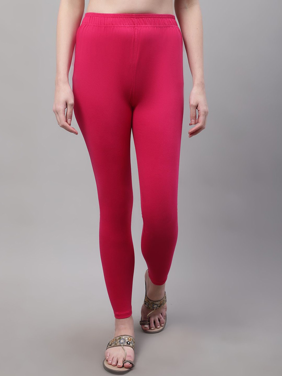

Valles365 by S.C. Women Cotton Lycra Plus Leggings, Pink