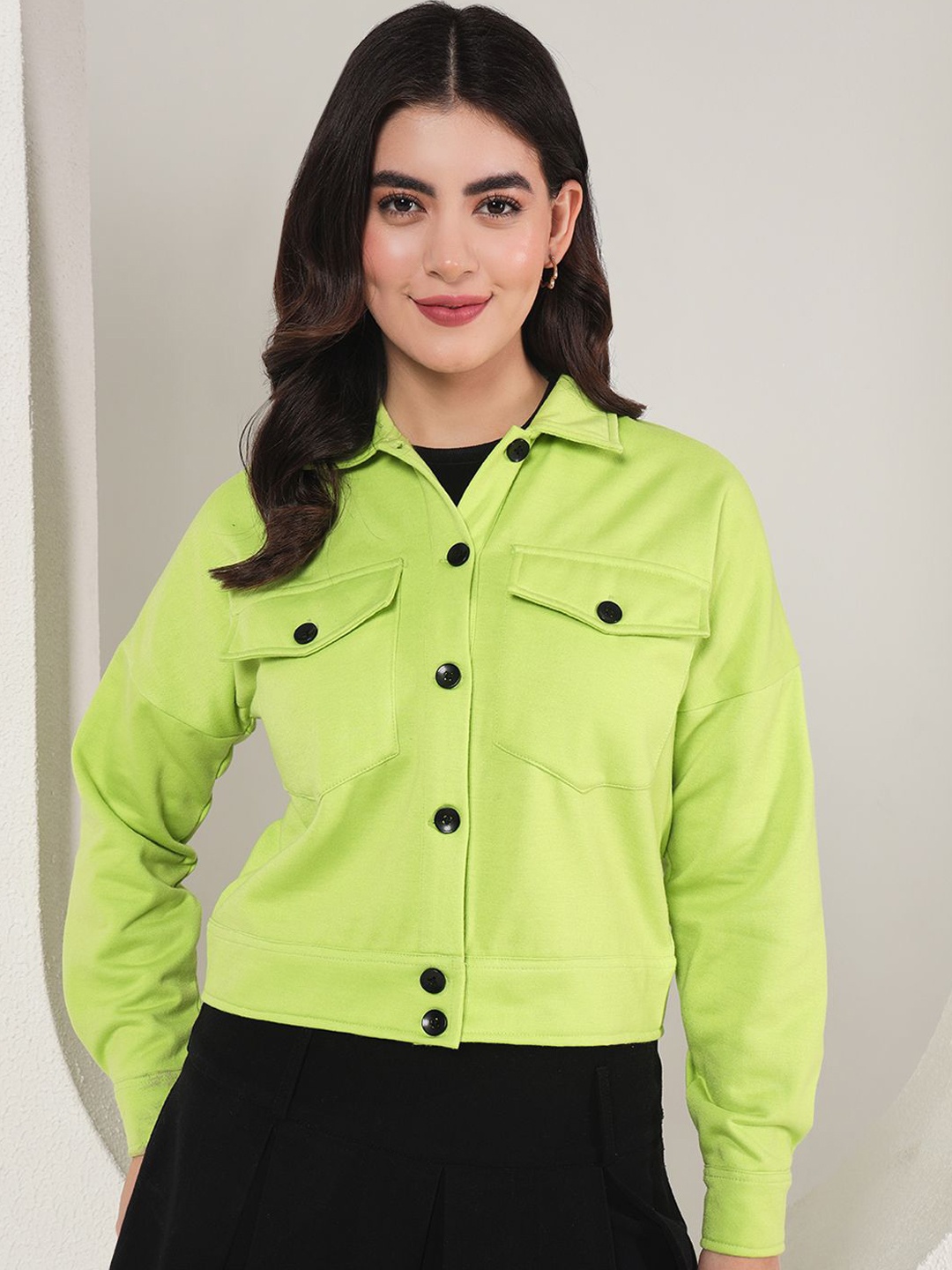 

BAESD Women Spread Collar Solid Casual Lightweight Tailored Jacket, Green