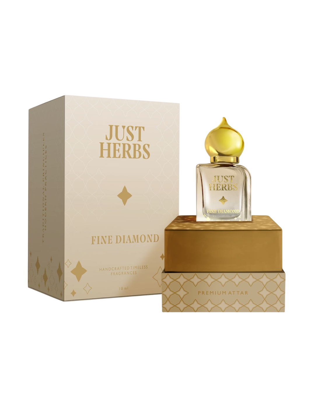

Just Herbs Fine Diamond Premium Non-Alcoholic Long Lasting Attar - 10 ml, Transparent