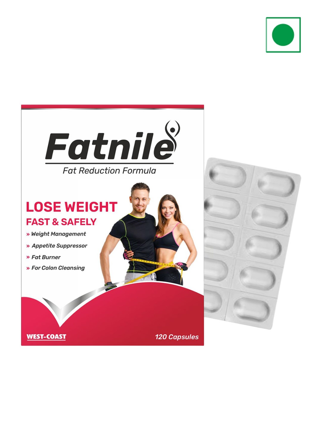 

WestCoast 100% Natural Fatnile Capsule For Weight Management - 120 No, Blue