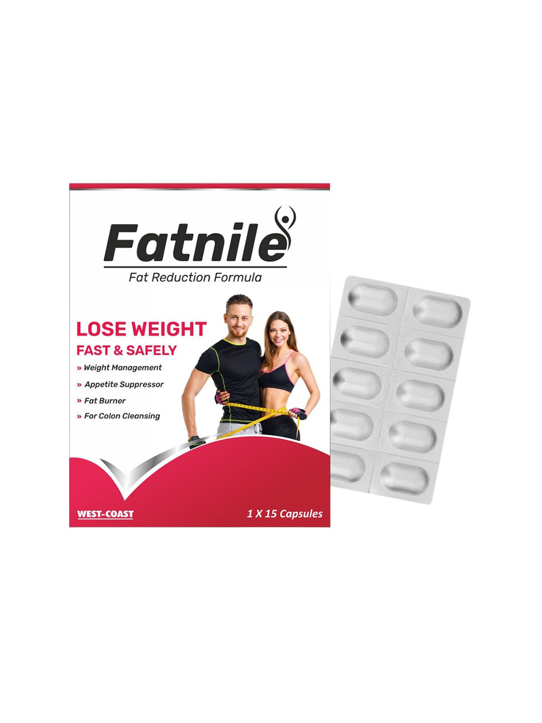 

WestCoast 100% Natural Fatnile Capsule For Weight Management - 15 No, White