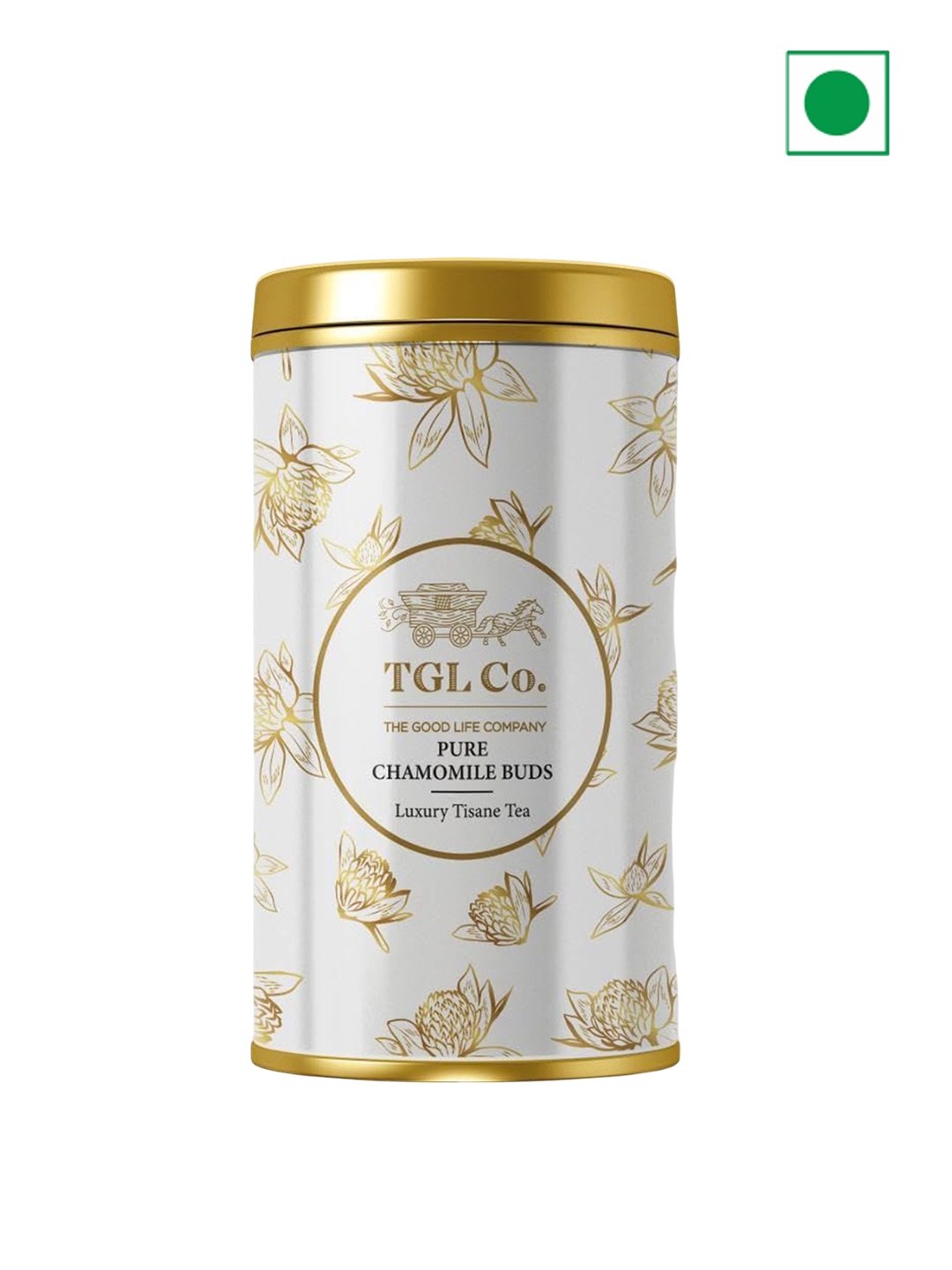 

TGL Co. Pure Chamomile Buds Tea Tin Can - 50 g, White