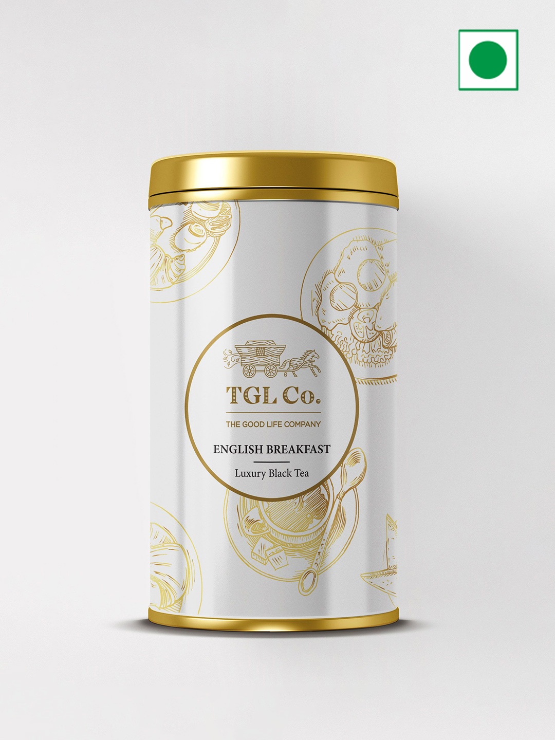 

TGL Co. English Breakfast Black Tea Tin Can-50g, Brown