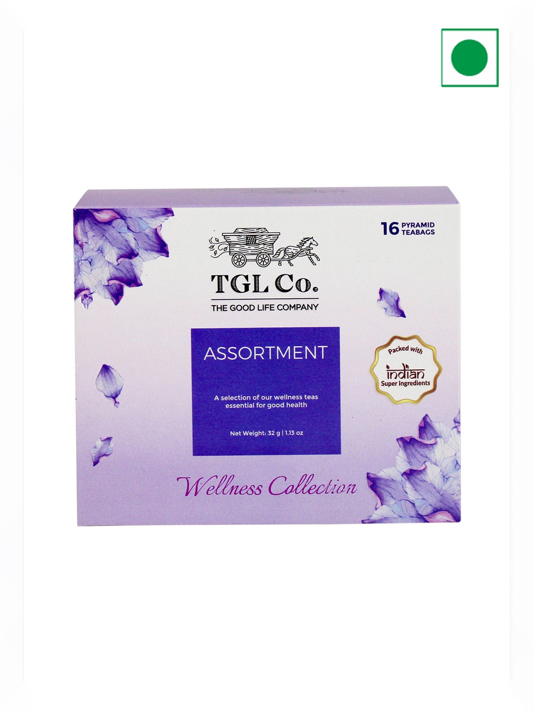 

TGL Co. Pack of 2 Handpicked Assortment - Assorted Tea Collection 16 Tea Bags, Blue