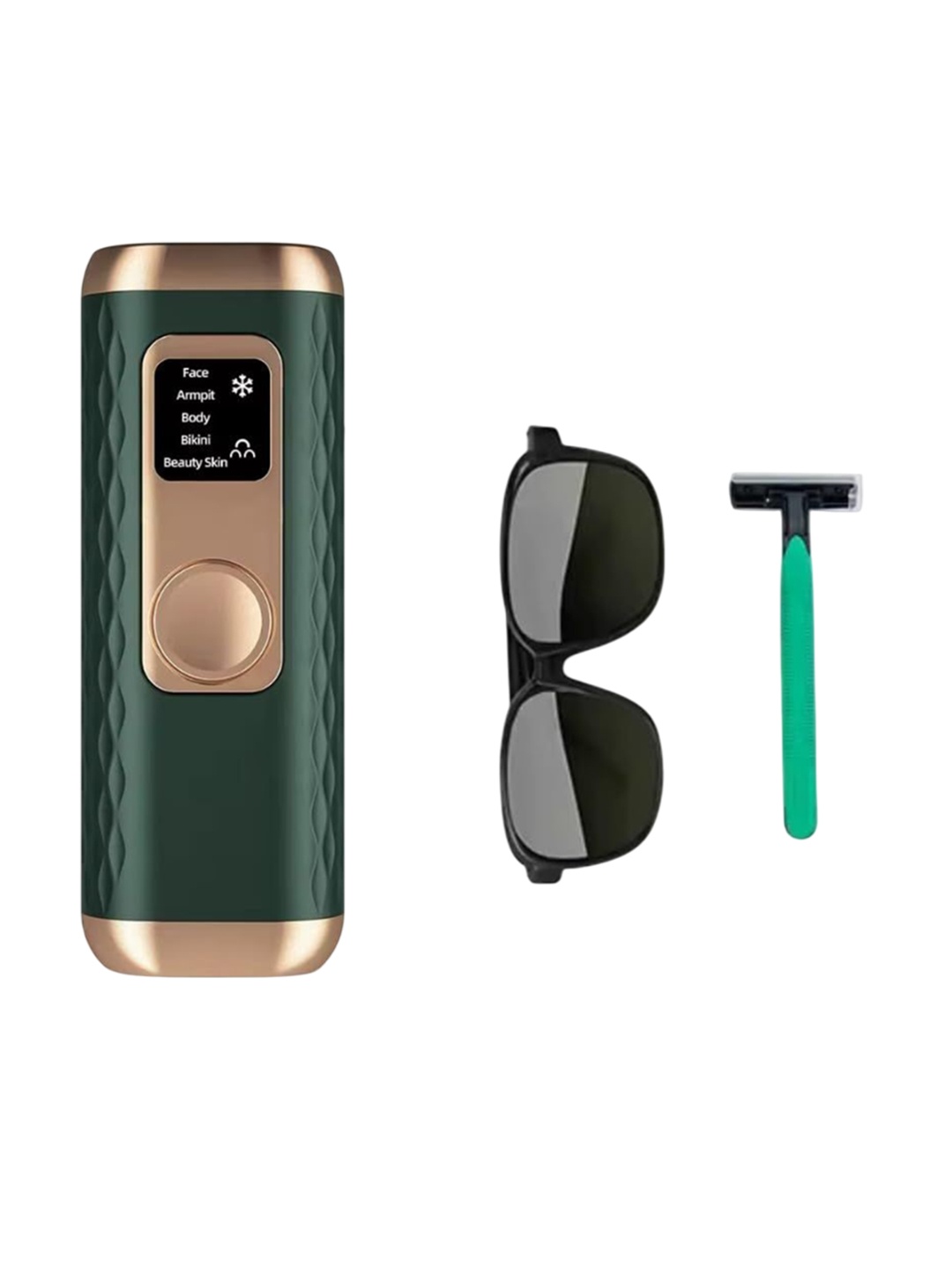 

semino Oliver IPL Laser Hair Removal Device With Ice Cooling Advanced Technology, Green