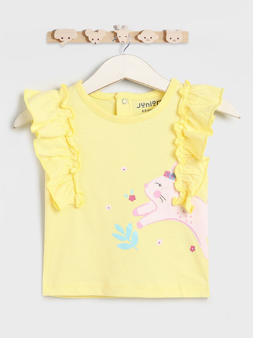 

Juniors by Babyshop Girls Graphic Printed Cotton T-shirt, Yellow