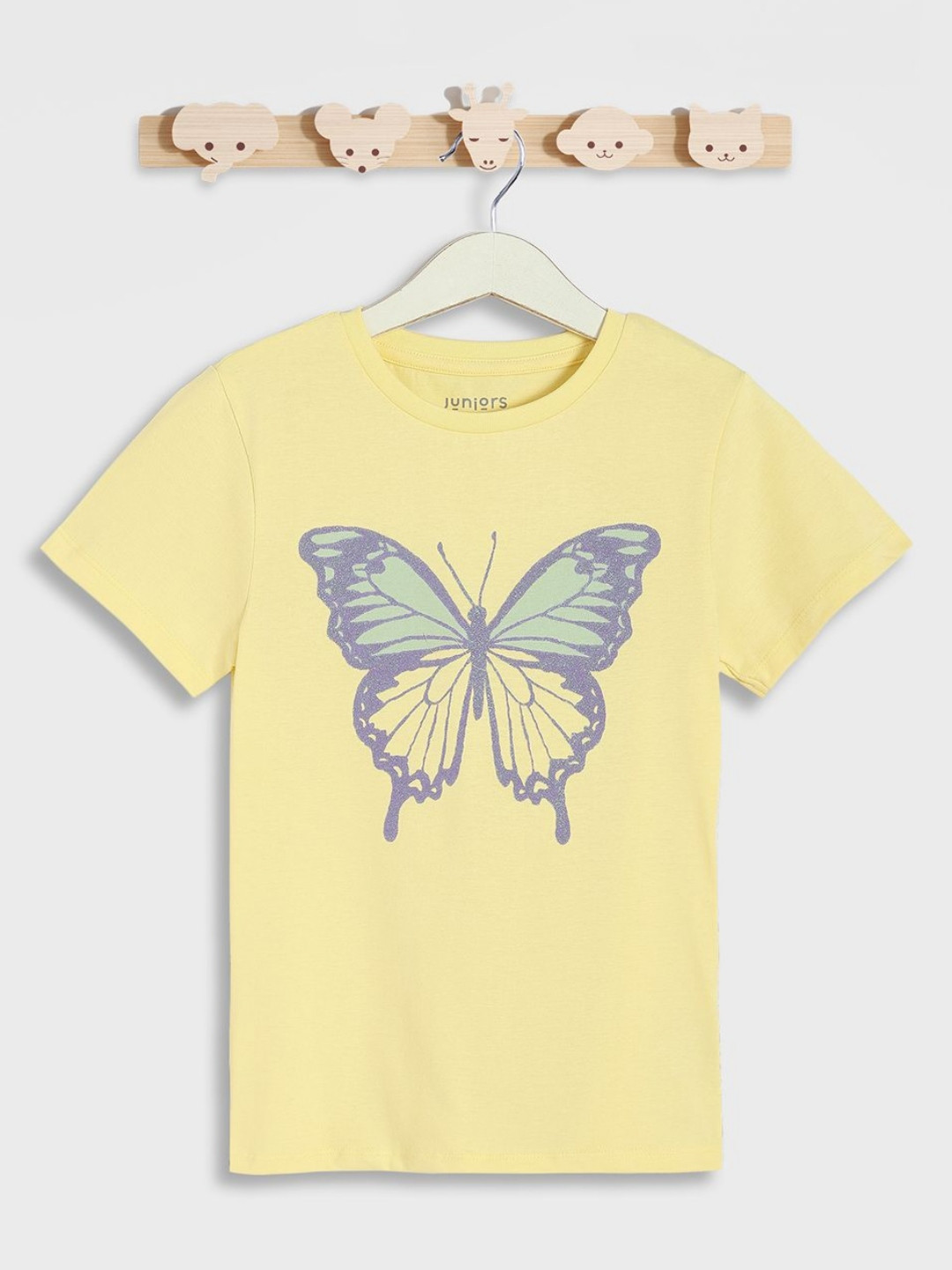 

Juniors by Babyshop Girls Graphic Printed Round Neck Cotton T-shirt, Yellow