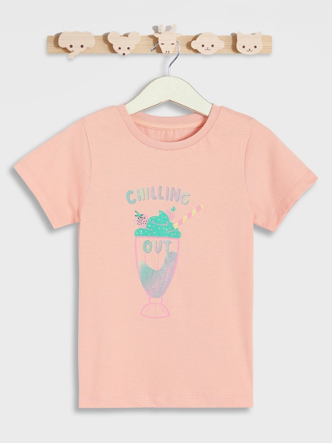 

Juniors by Babyshop Girls Typography Printed Round Neck Cotton T-shirt, Pink