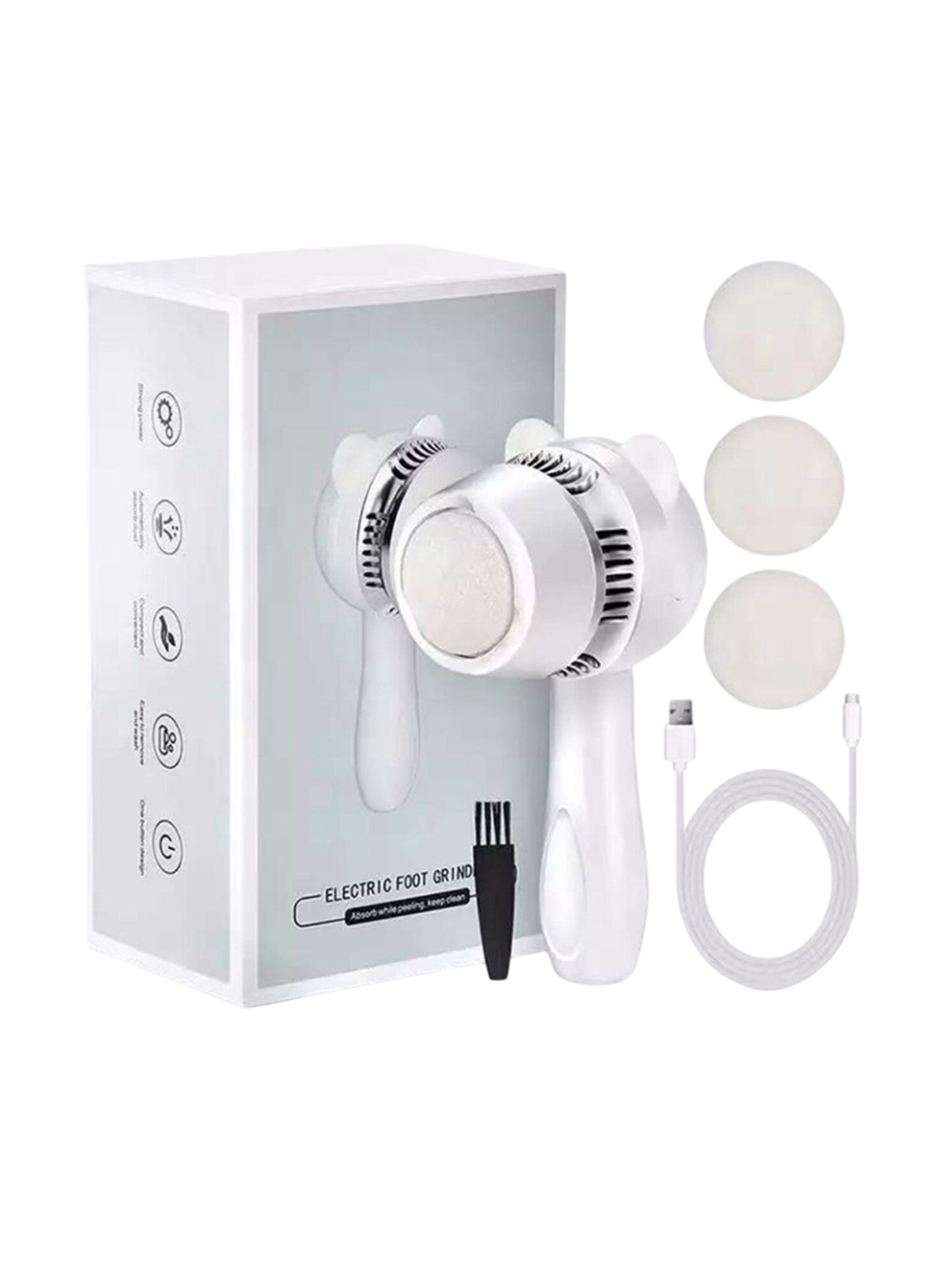 

semino Battery Operated Rechargeable Electric Callus Remover, White