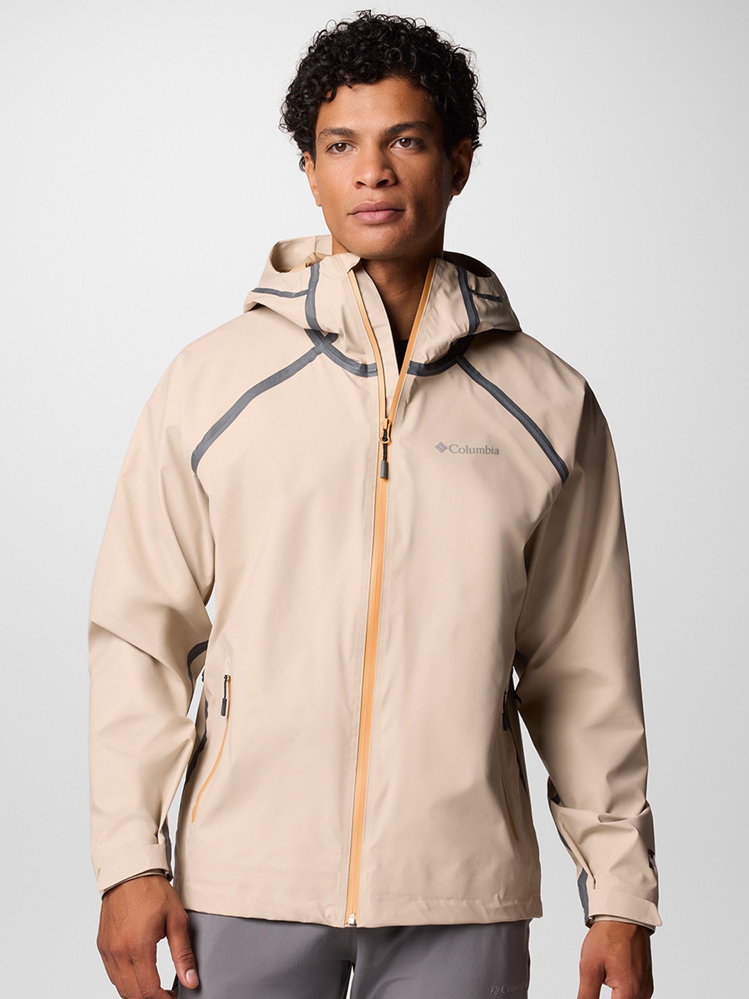 

Columbia Out Dry Long Sleeve Hooded Rain Jacket, Beige