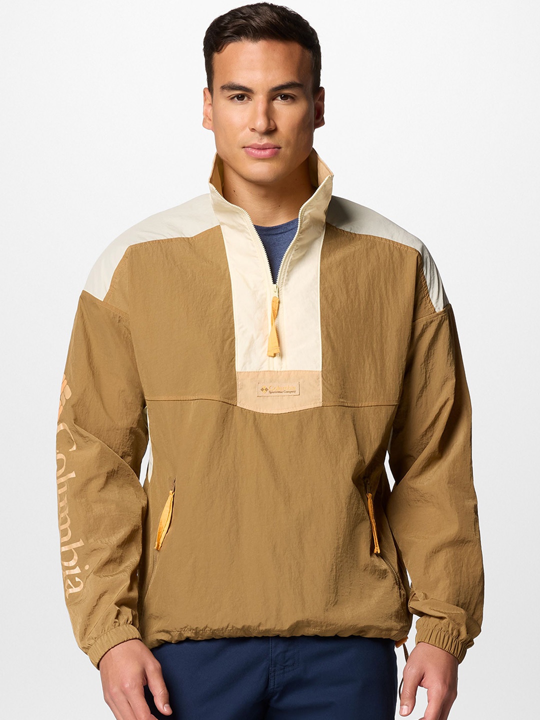 

Columbia Men Omni-Shield Riptide II Retro Anorak Wind & Water Resistant Jacket, Brown