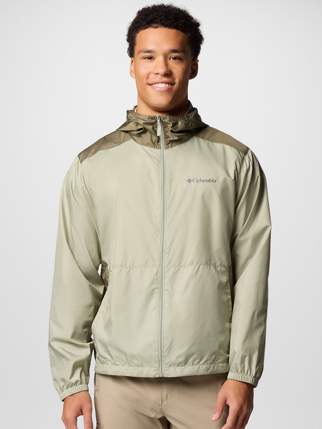 

Columbia Omni-Shield Flashback II Wind & Water Resistant Hooded Rain Jacket, Green