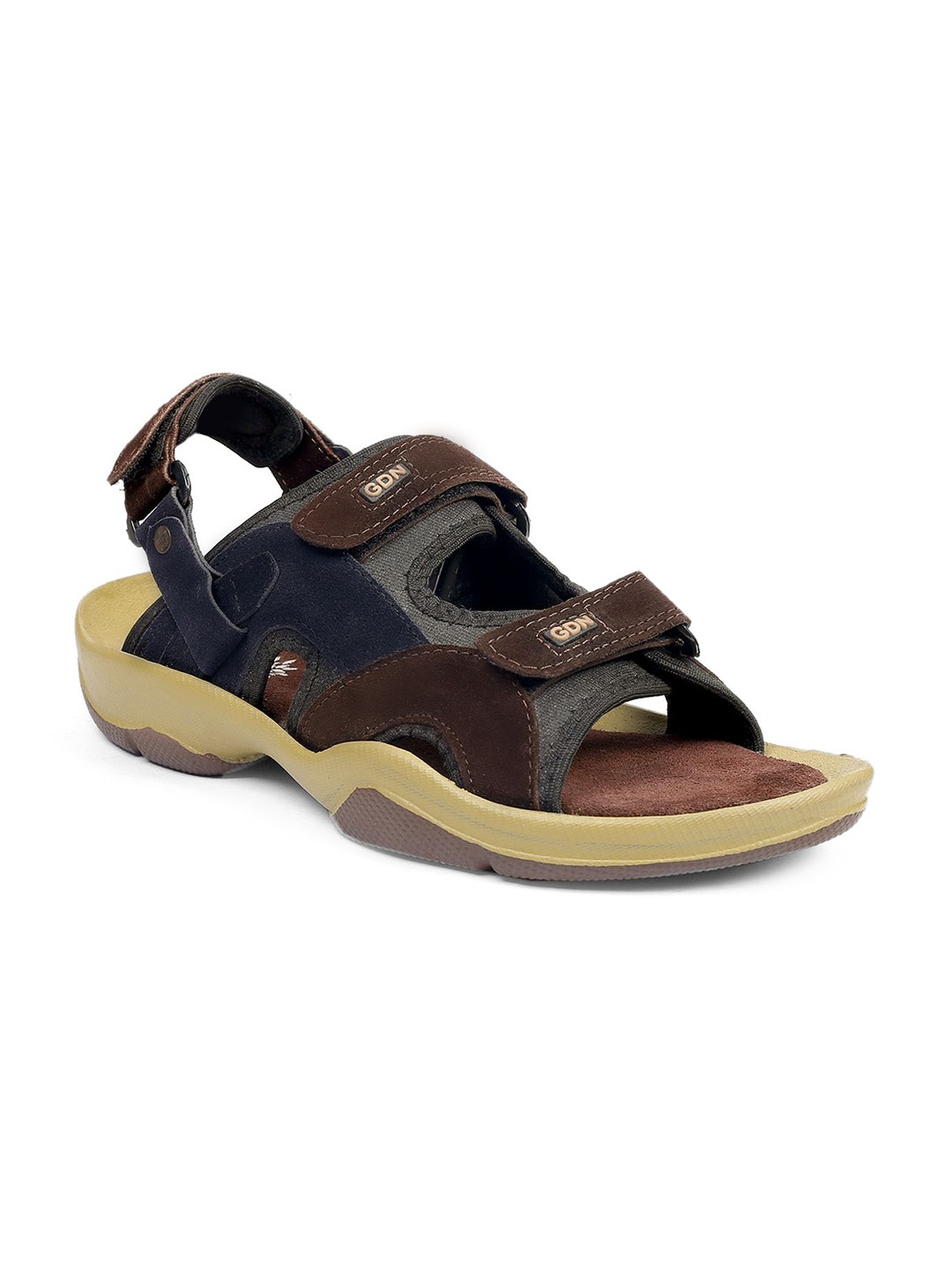 

Woakers Men Leather Sports Sandals, Brown