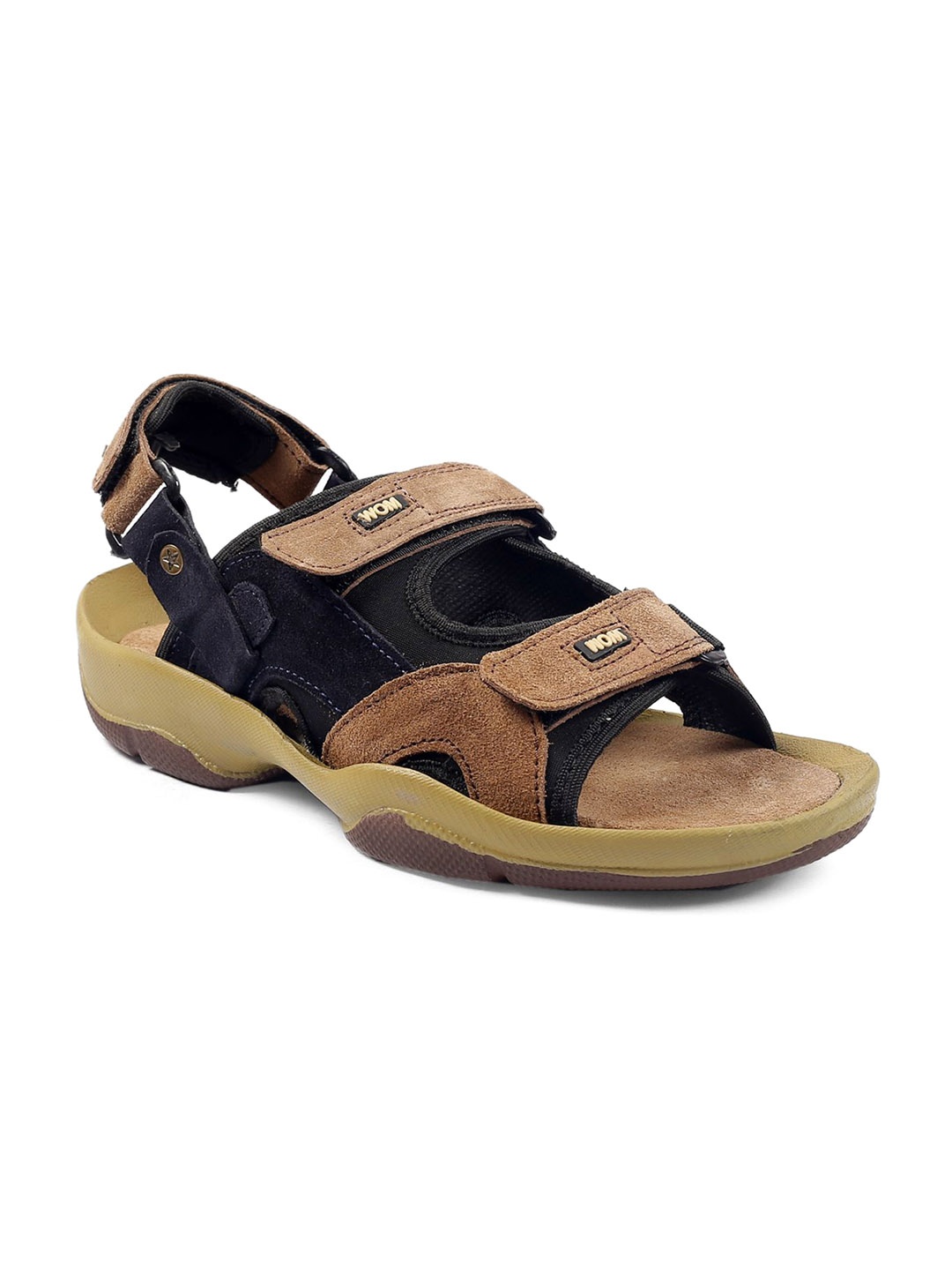 

Woakers Men Leather Sports Sandal, Tan