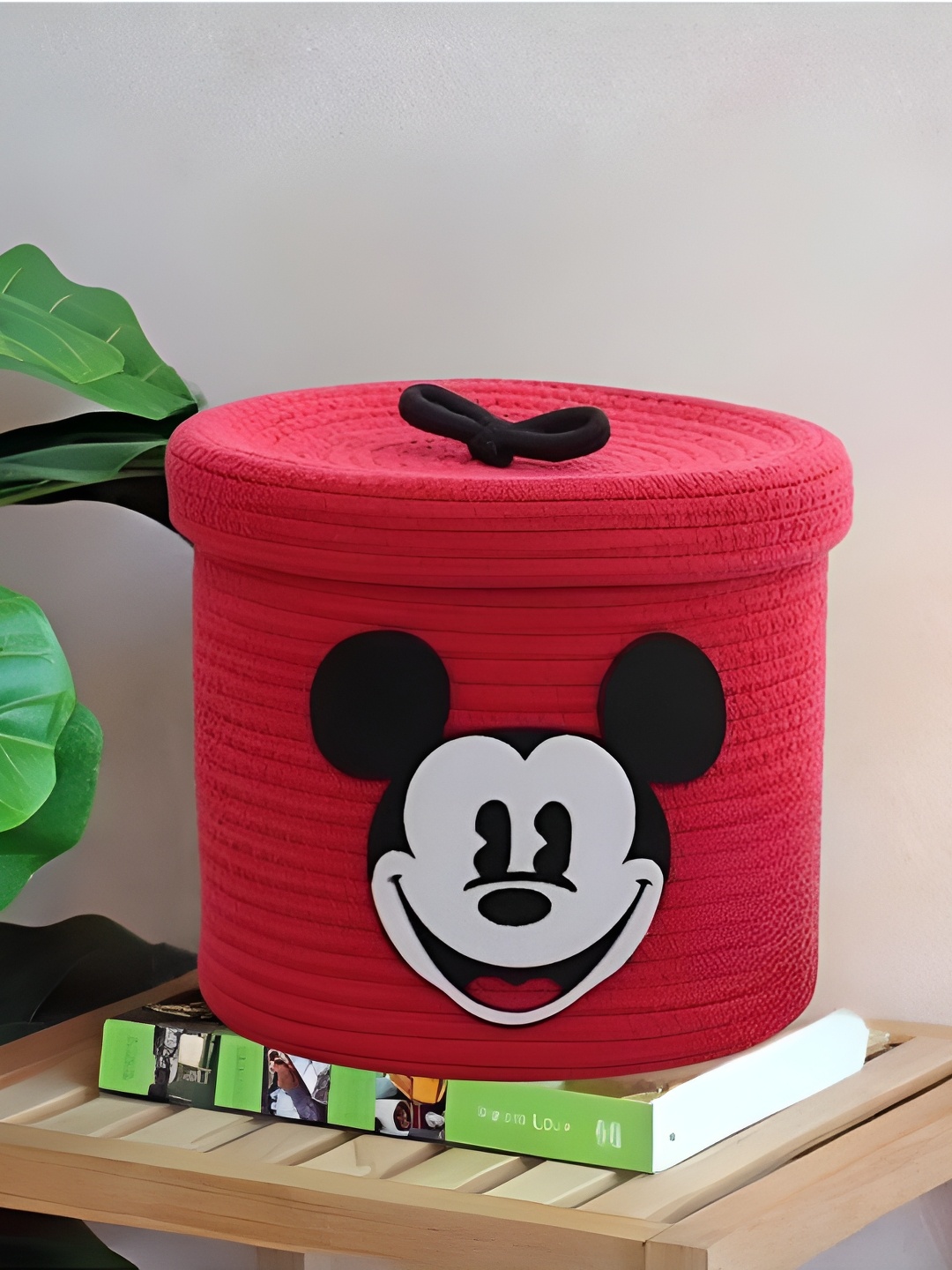 

Bajo's Red & White Self Design Bamboo Multi-Utility Organisers