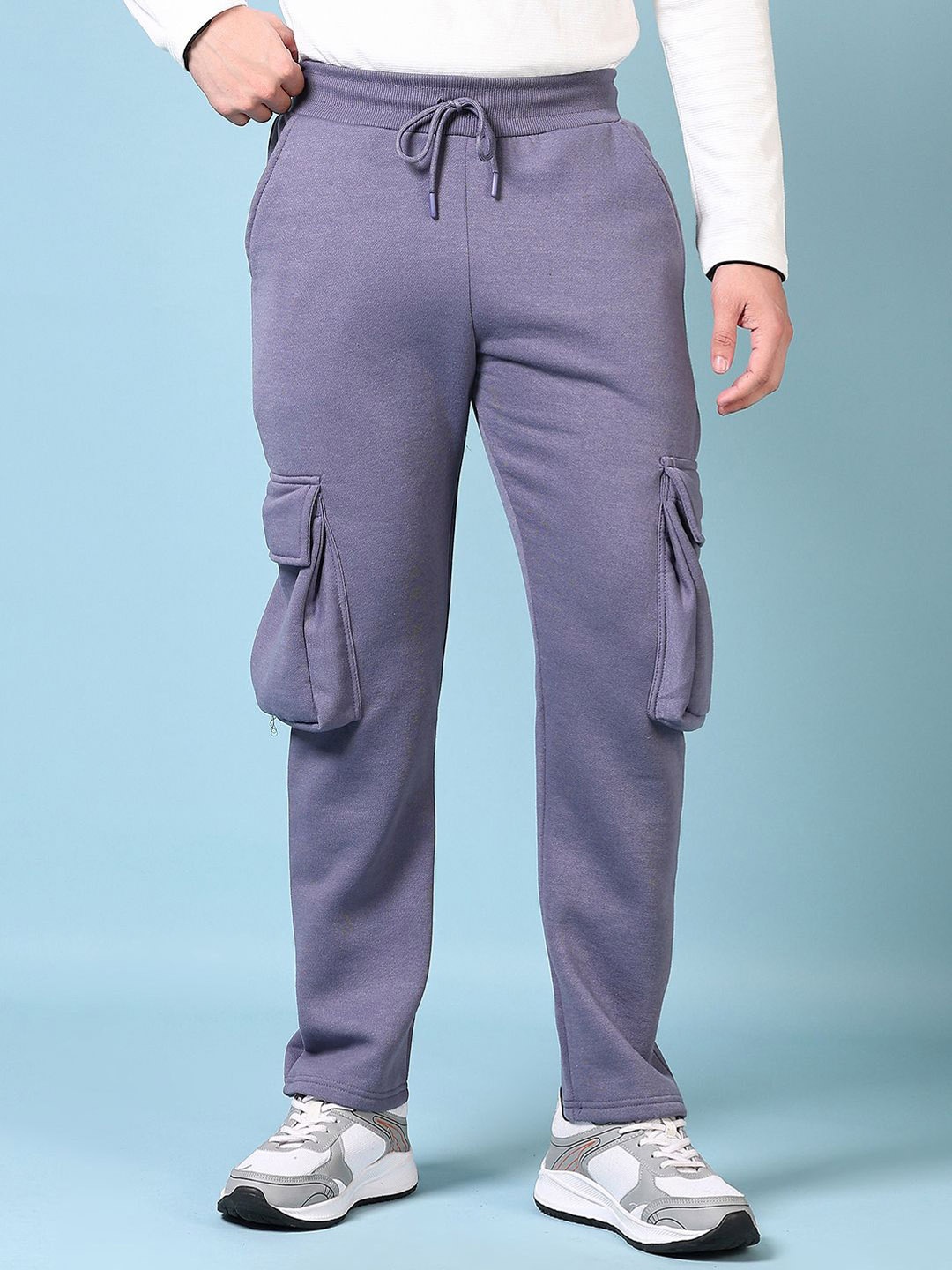 

V-Mart Men Regular Fit Cotton Track Pants, Mauve