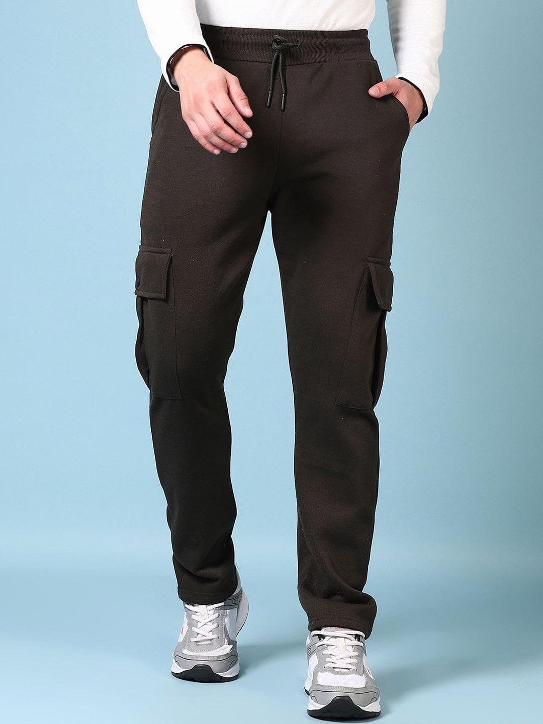 

V-Mart Men Cotton Cargo Track Pant, Olive