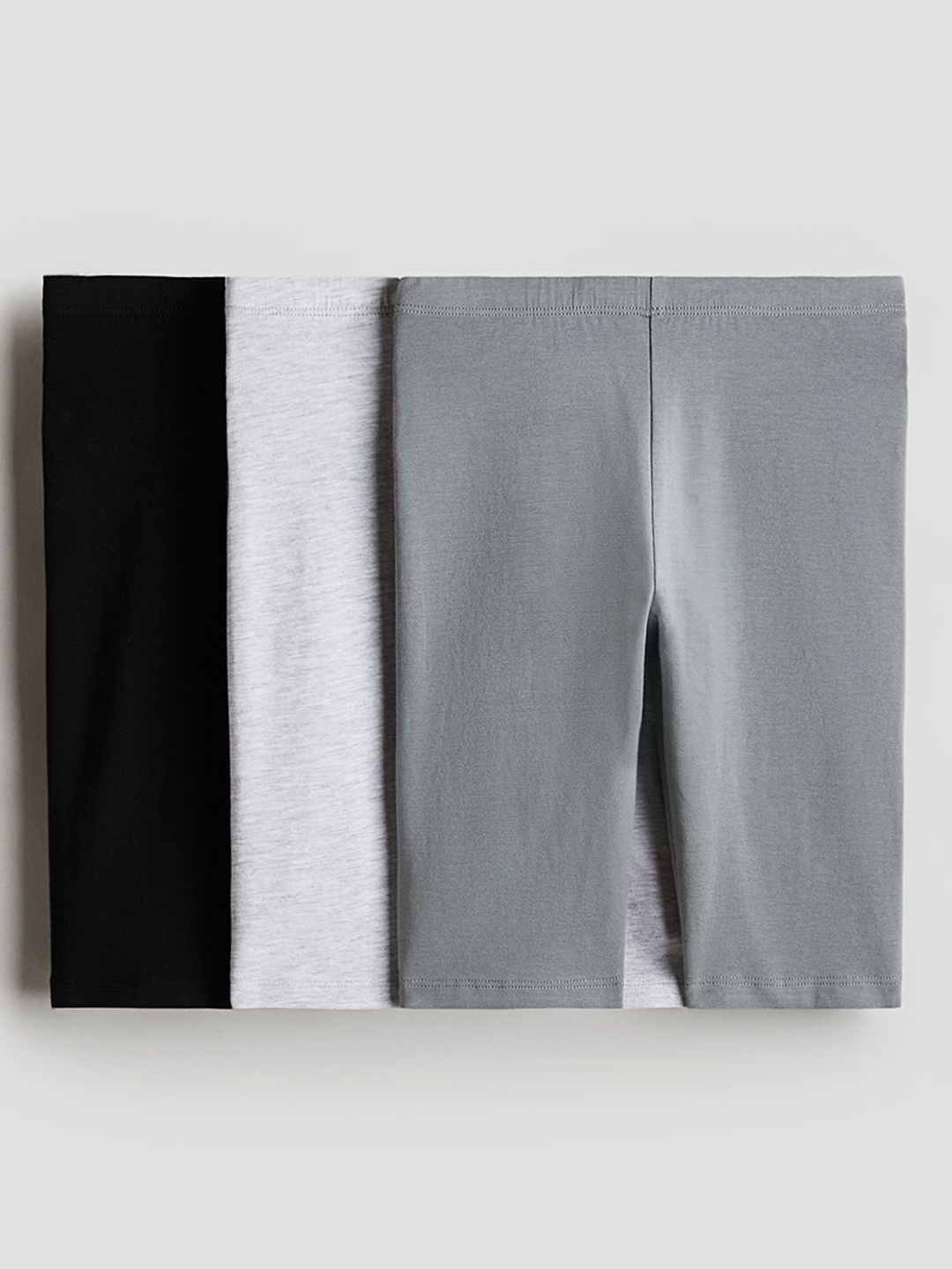 

H&M 3-Pack Jersey Cycling Shorts, Grey