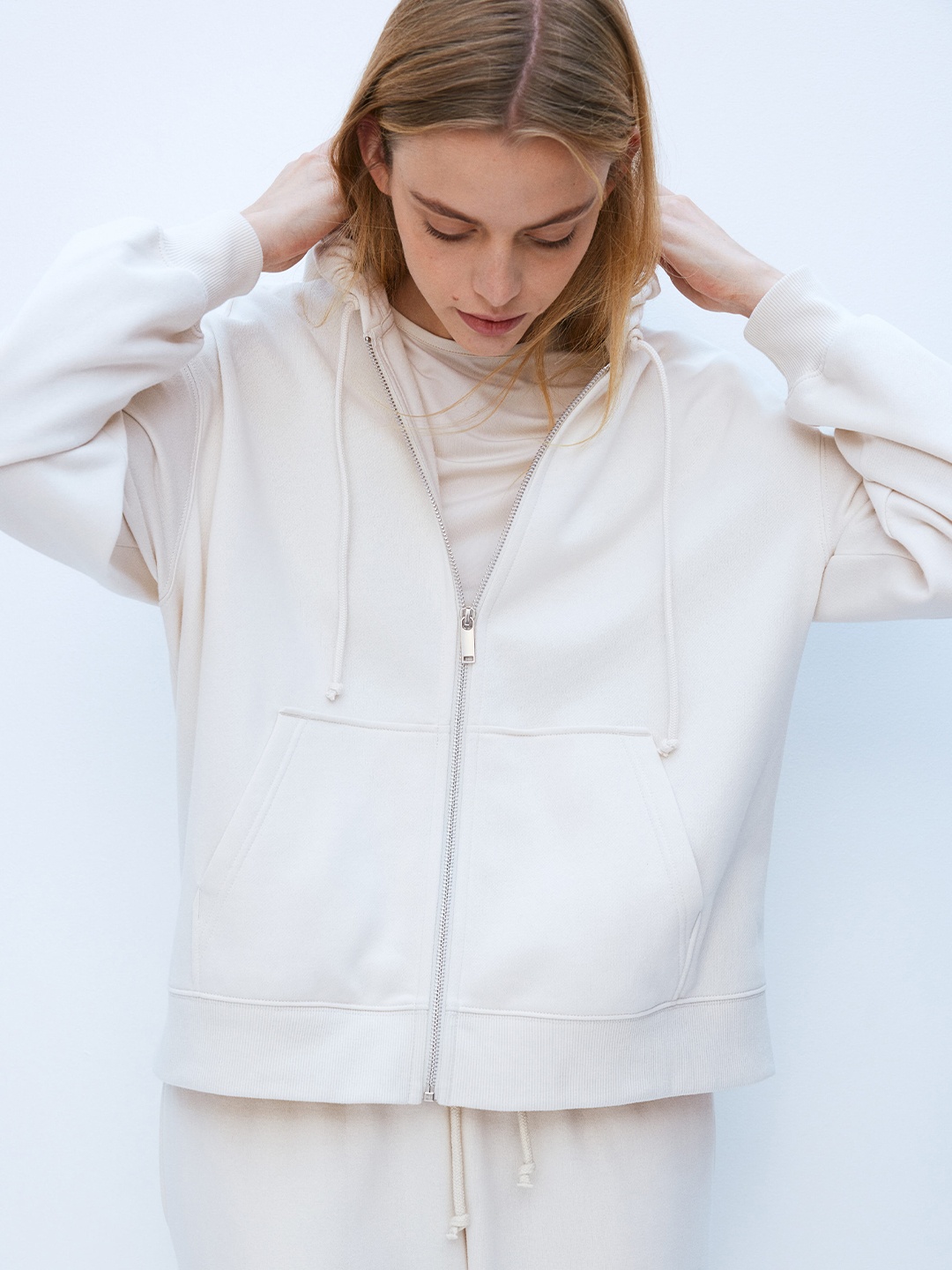 

H&M Women Sweatshirt, Beige
