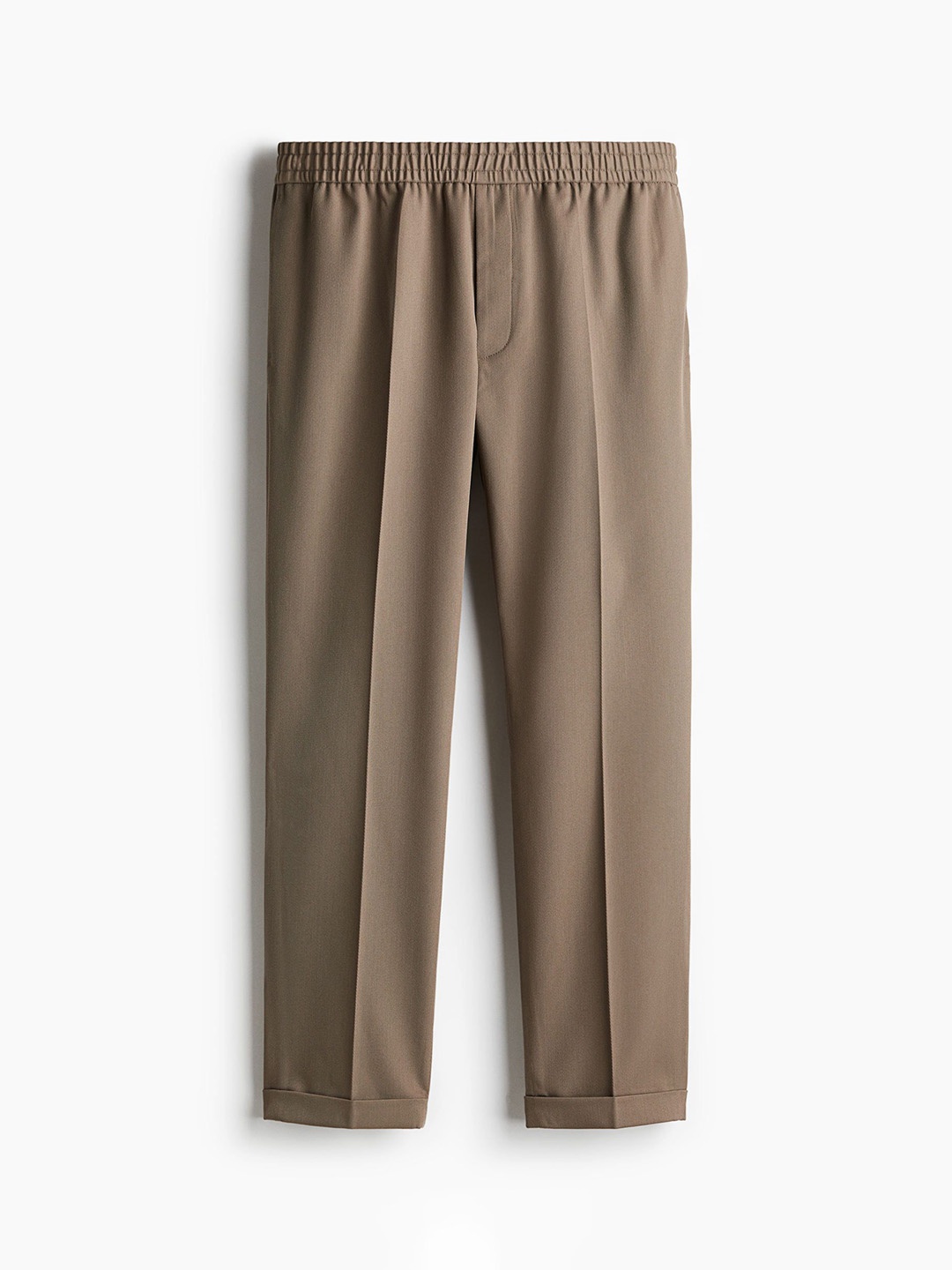 

H&M Slim Fit Twill Trousers, Beige