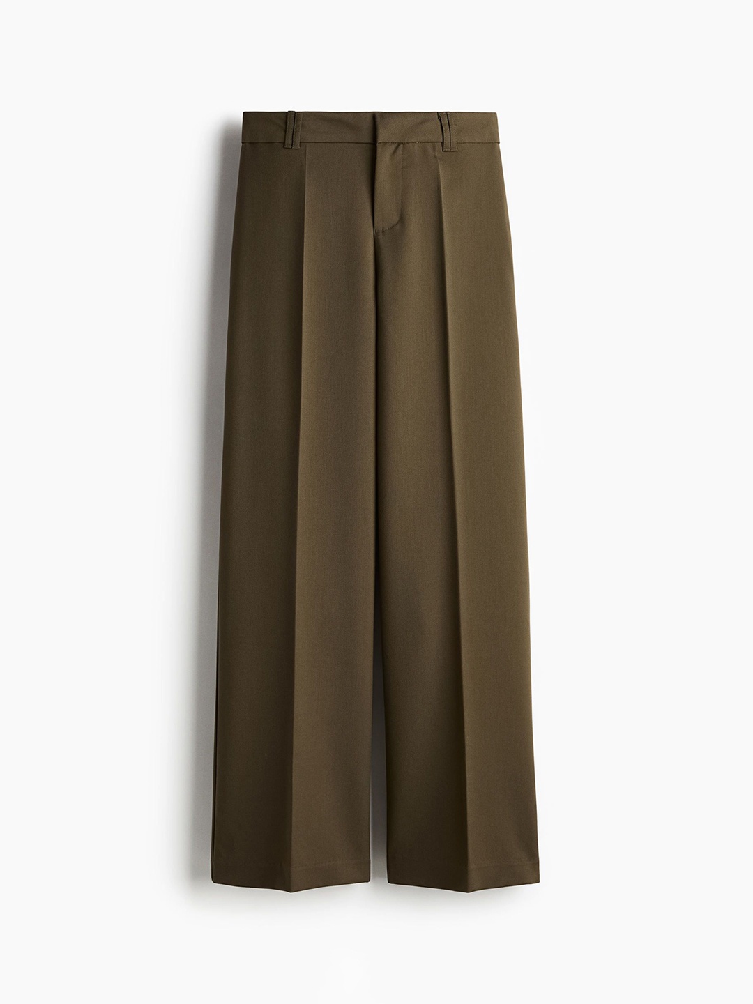 

H&M Wide Tailored Trousers, Green