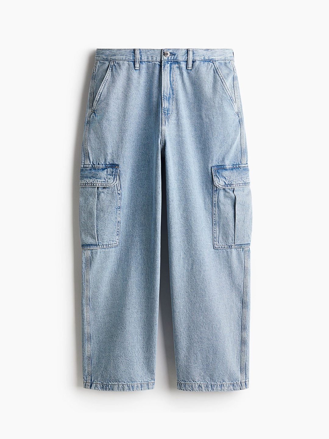 

H&M Loose Cargo Jeans, Blue