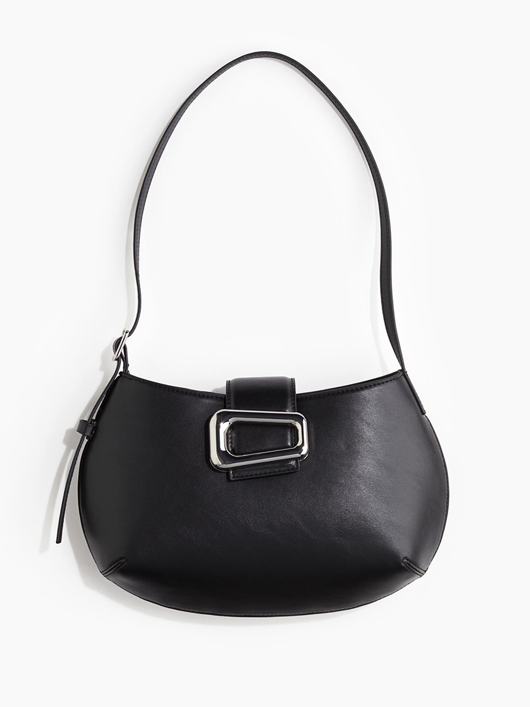 

H&M Buckle-Detail Structured Shoulder Bag, Black