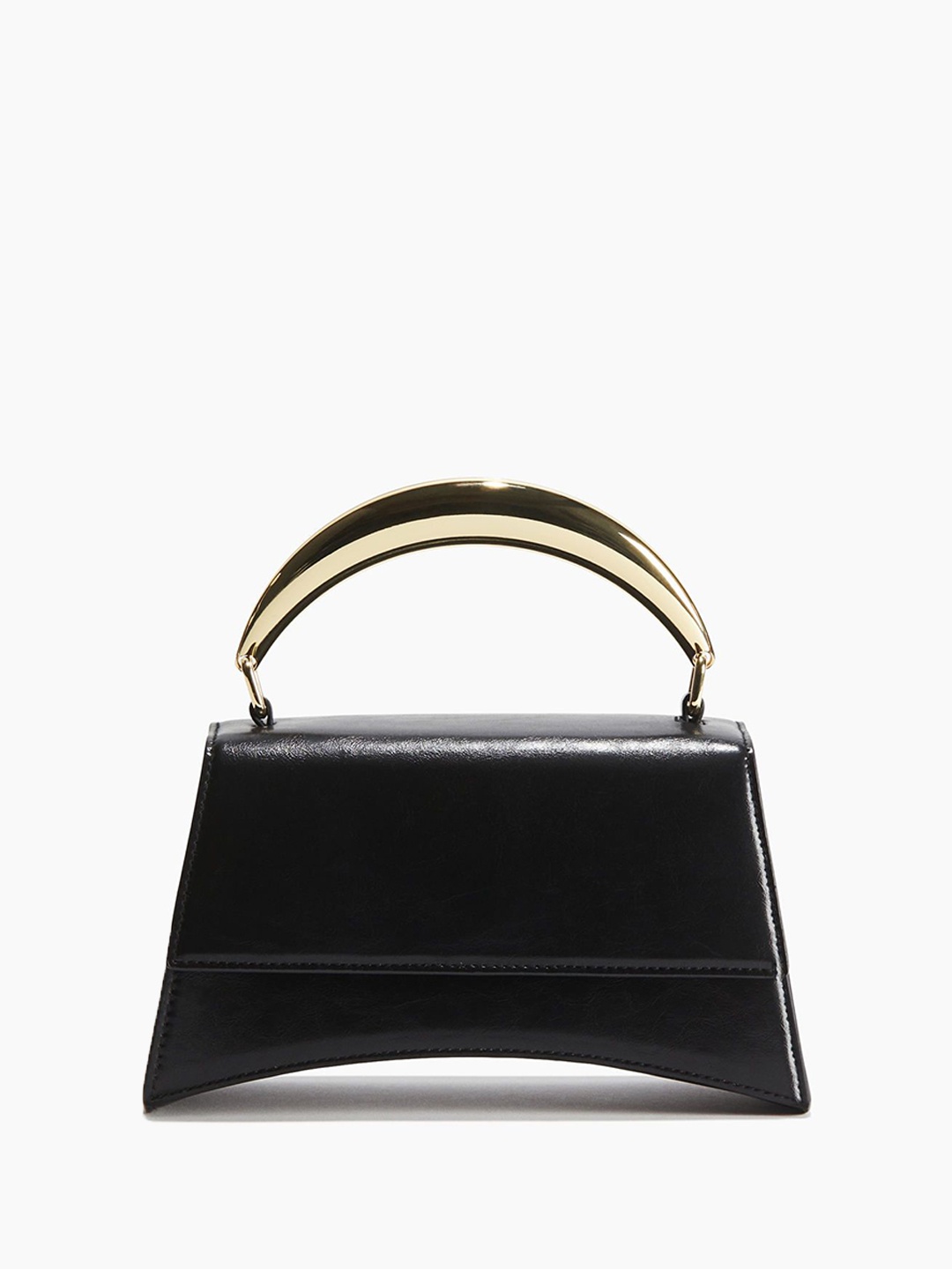 

H&M Metal Handle Handbag, Black