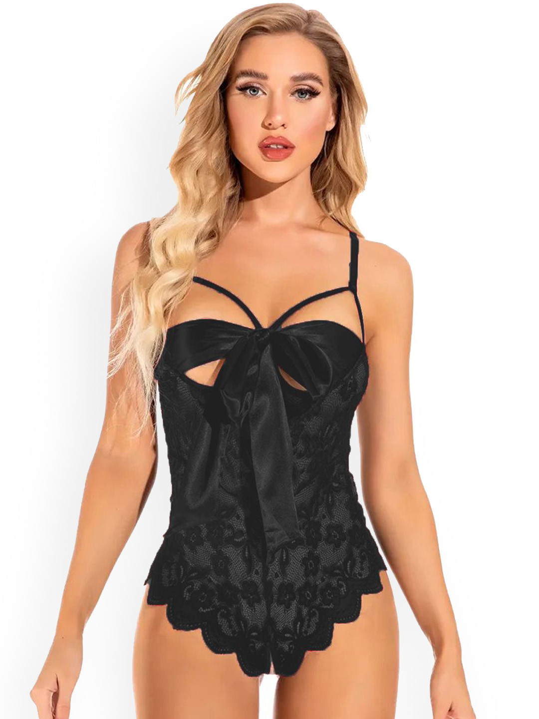 

Krelin Women Net Baby Doll, Black