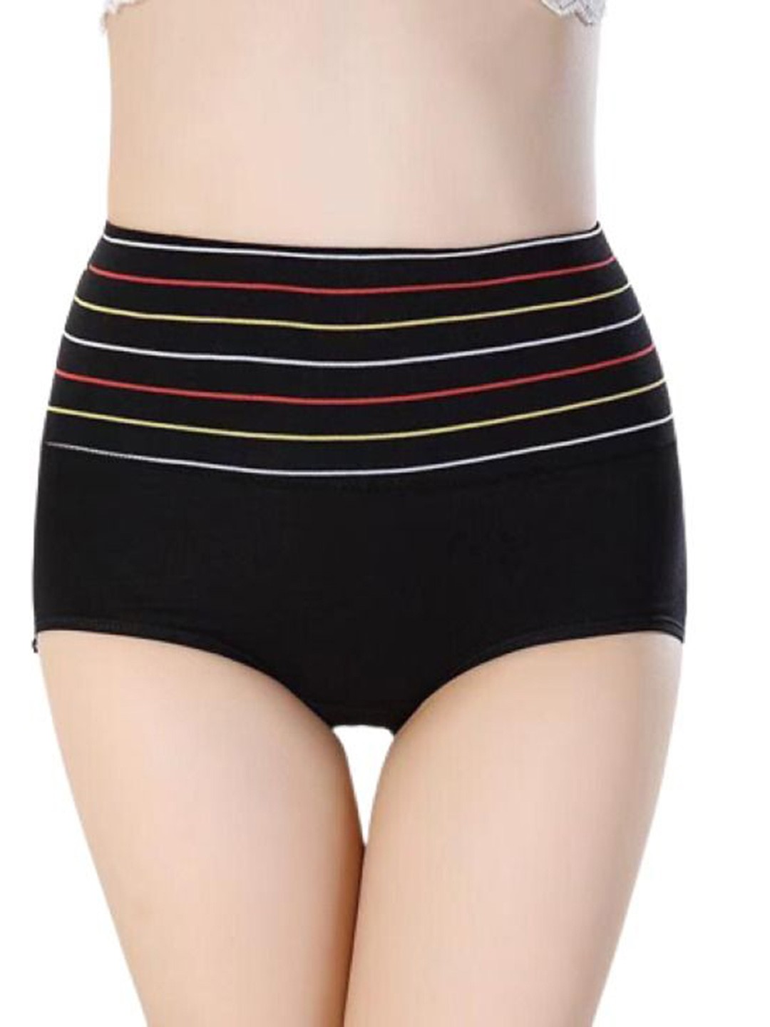 

SHREE GANESH FASHION Women Striped Cotton Hipster Briefs, Black