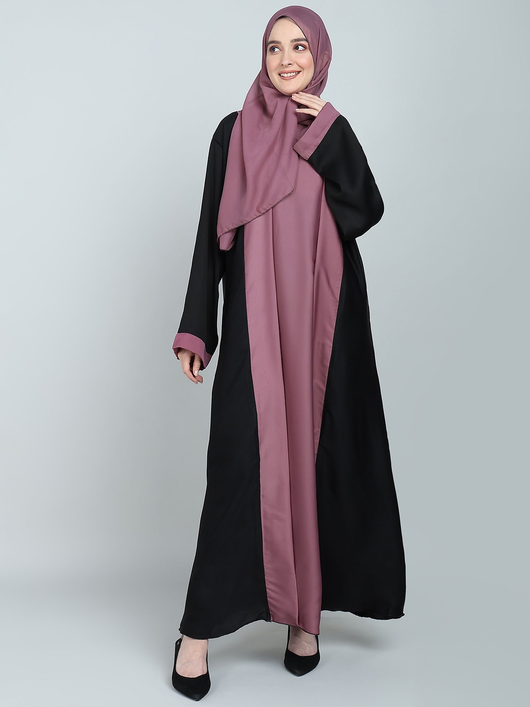 

BROKE BRAND Women colourblocked Abaya Burqas, Pink