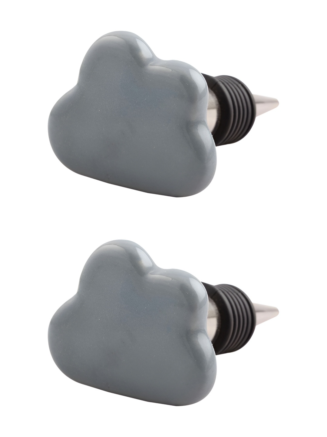 

Indianshelf Grey & Black 2 Pieces Cloud Ceramic Wine Bottle Stoppers