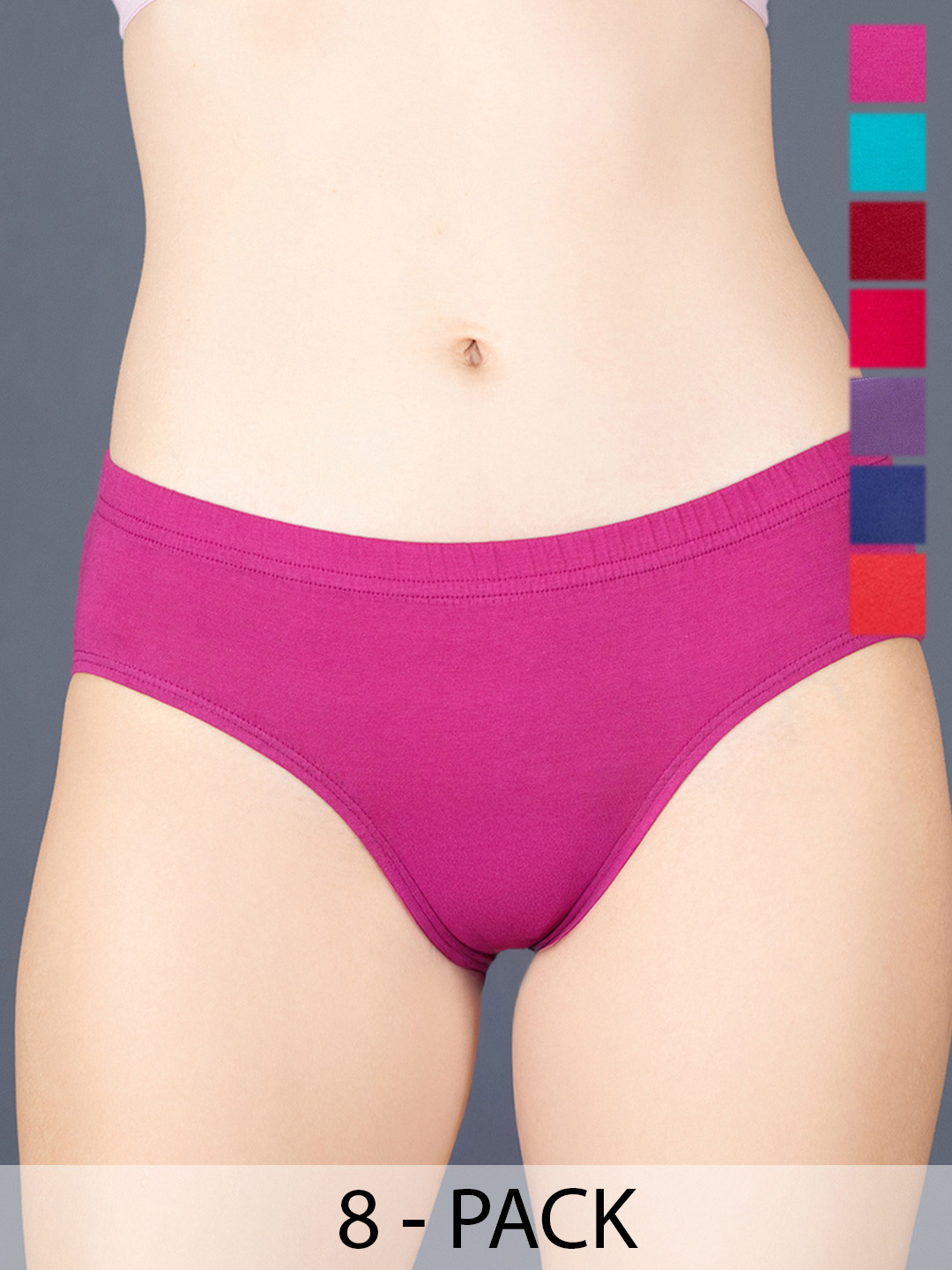 

Lux Cozi Pack Of 8 Assorted Seamless Hipster Briefs COZIHER_601_PTY_AST_8PC